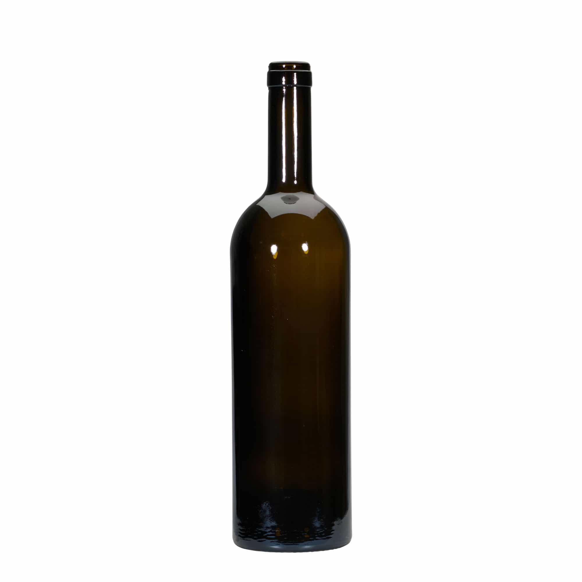 750 ml wine bottle 'Golia', antique green, neck: cork