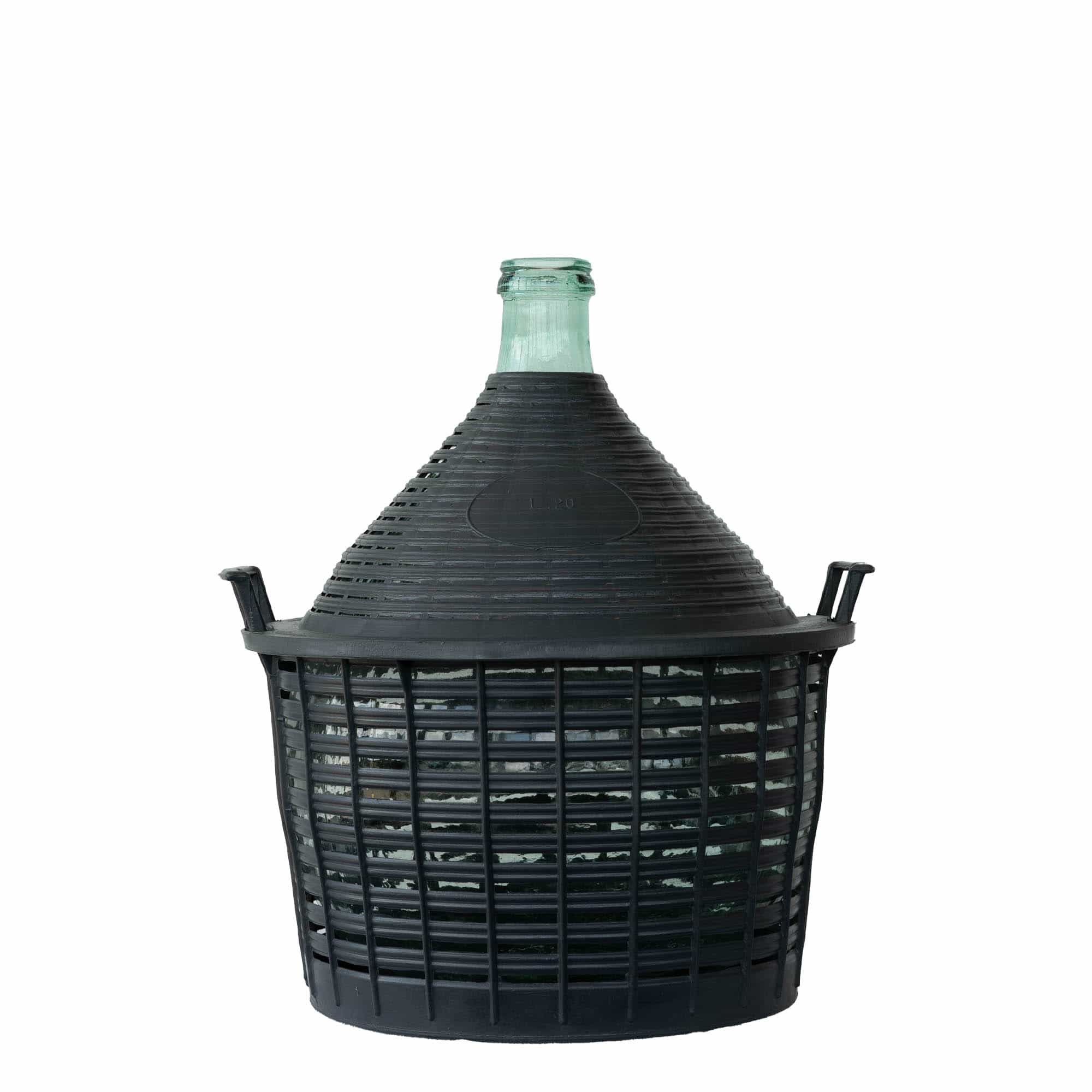 20 l narrow-necked balloon bottle, glass, opening: slip lid