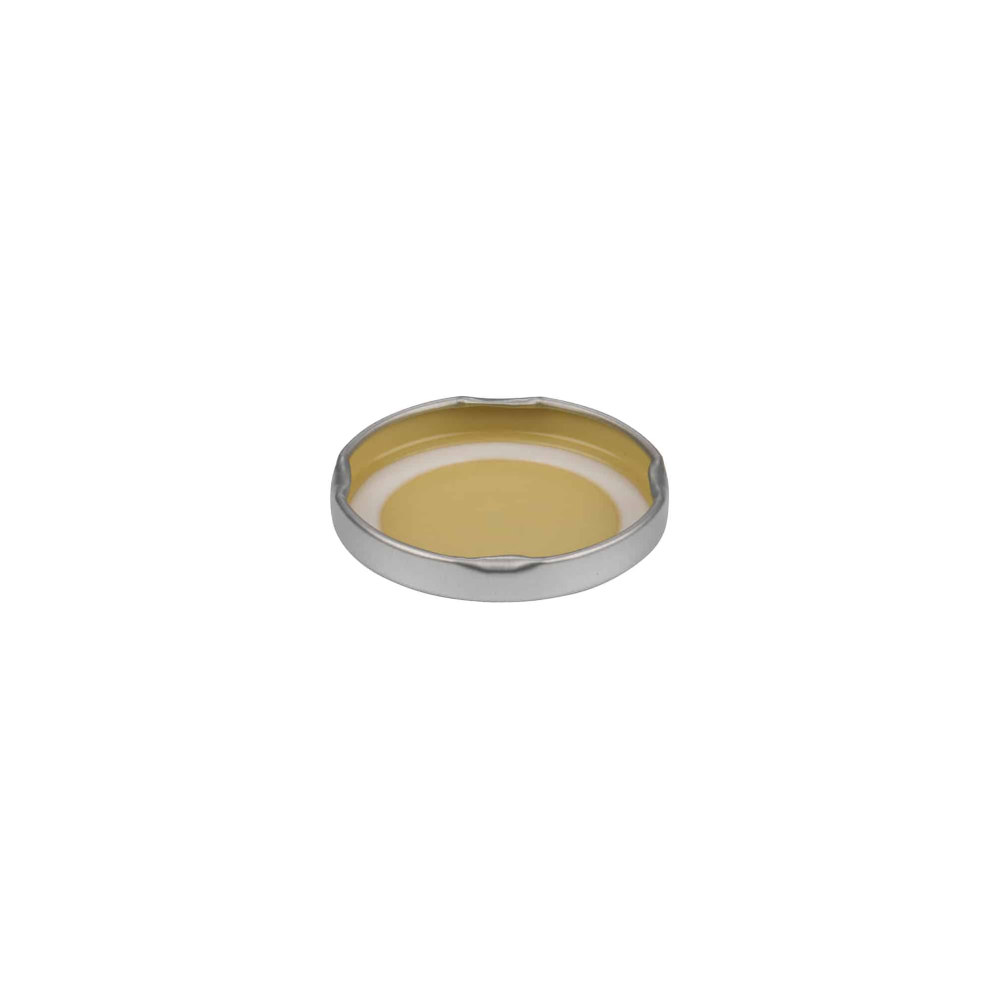 Twist-off lid, tinplate, silver, for opening: TO 48