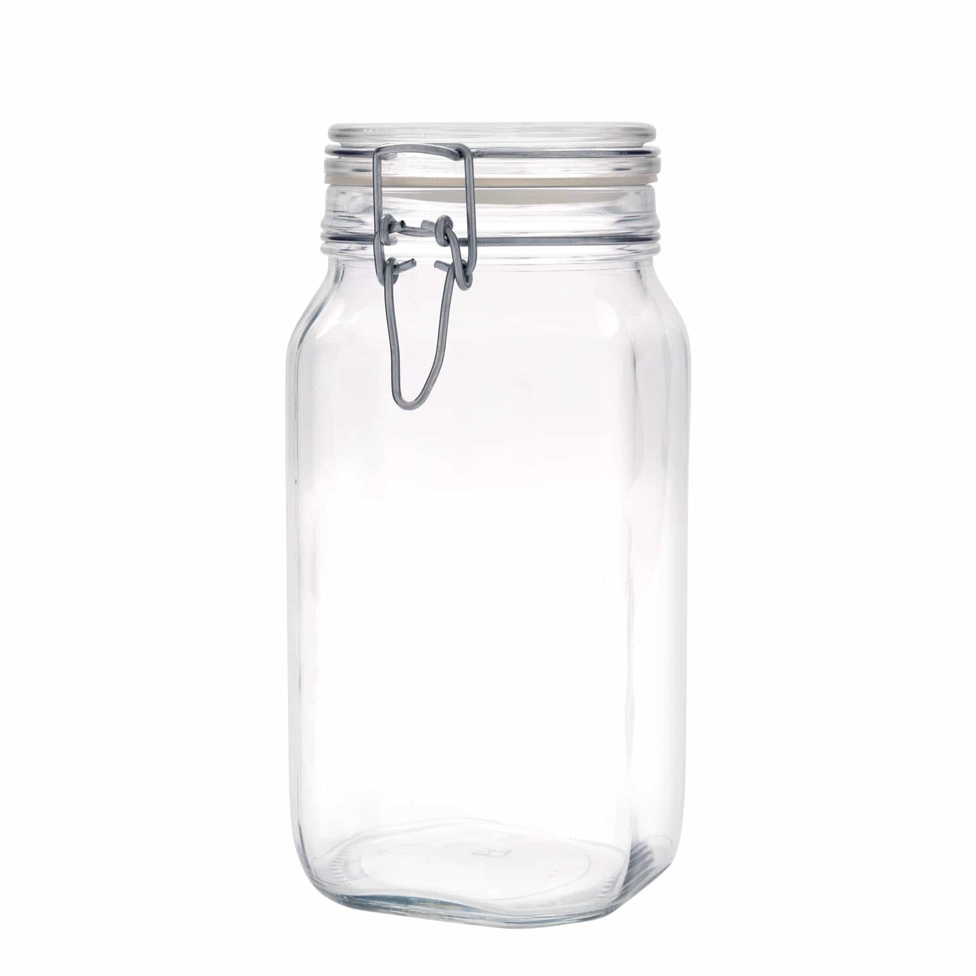 1,500 ml clip top jar 'Fido', square, closure: clip top