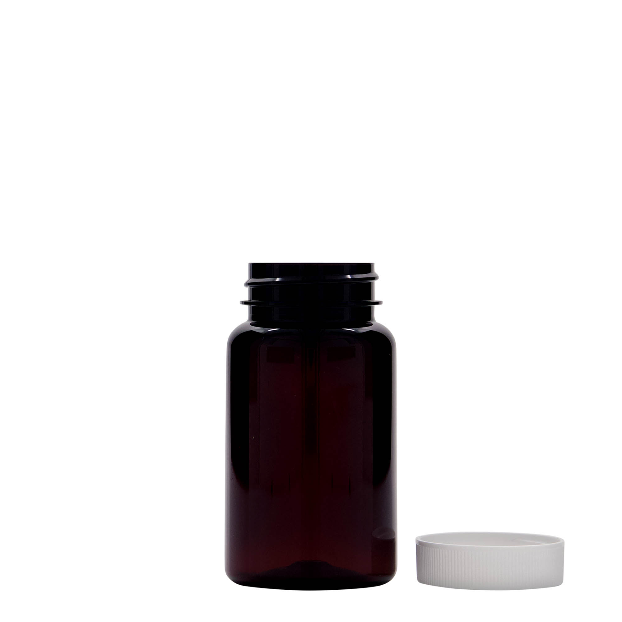 100 ml PET bottle, plastic, brown, opening: 38/400 100 ml PET bottle, plastic, brown, opening: 38/400