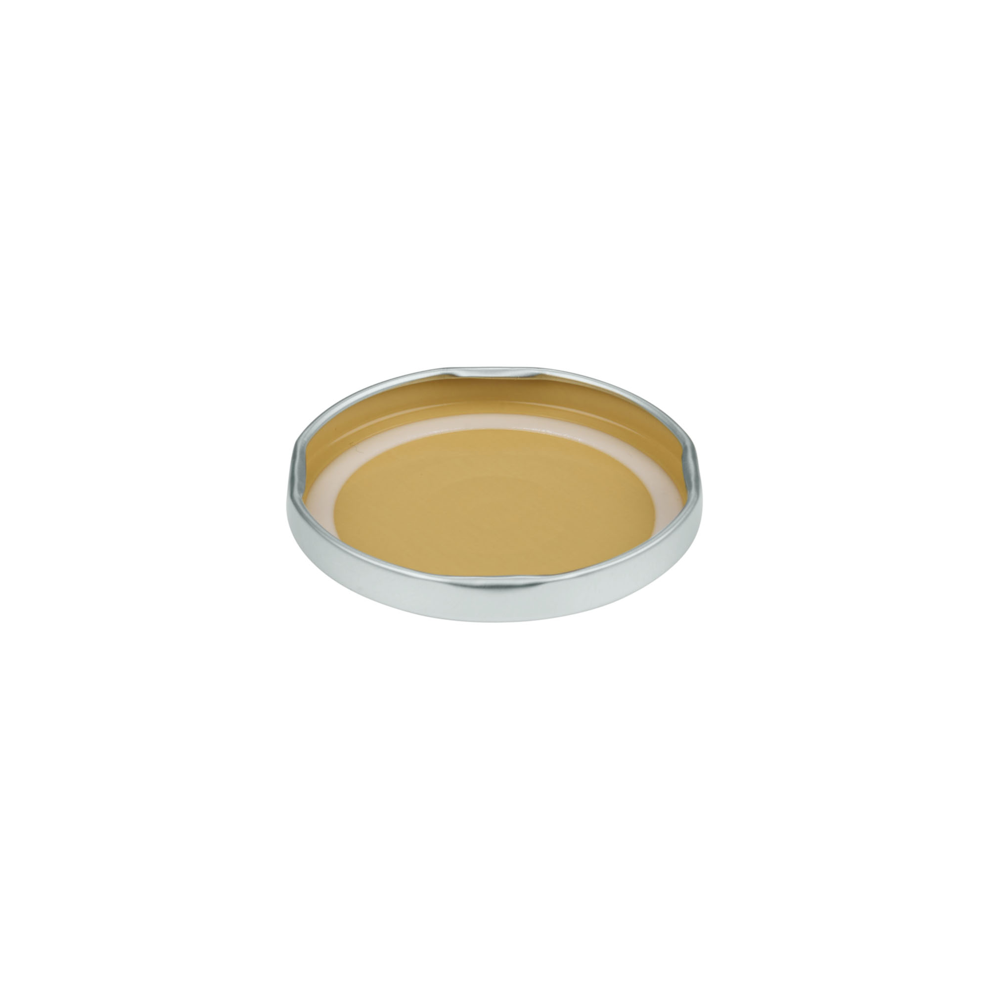 Twist-off lid, tinplate, silver, for opening: TO 66