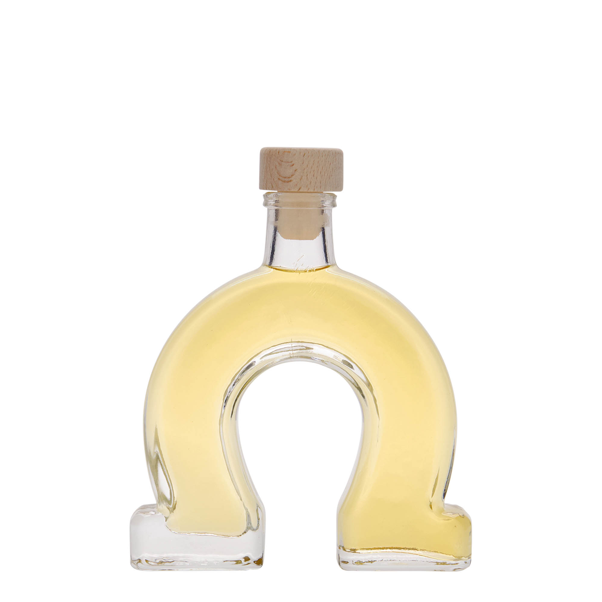 100 ml glass bottle 'Horseshoe', opening: cork