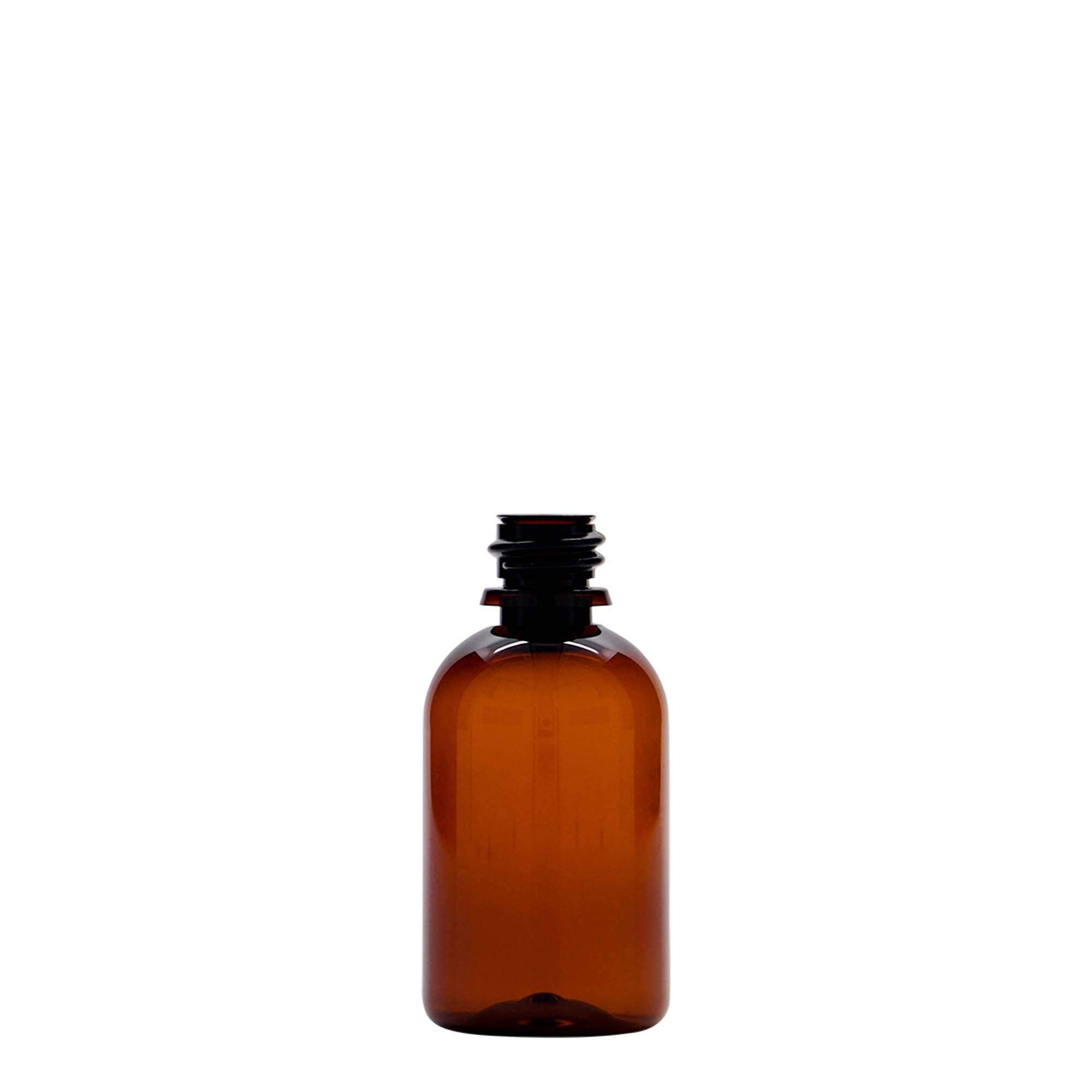 50 ml PET medical bottle ‘Easy Living’, brown, plastic, opening: DIN 18