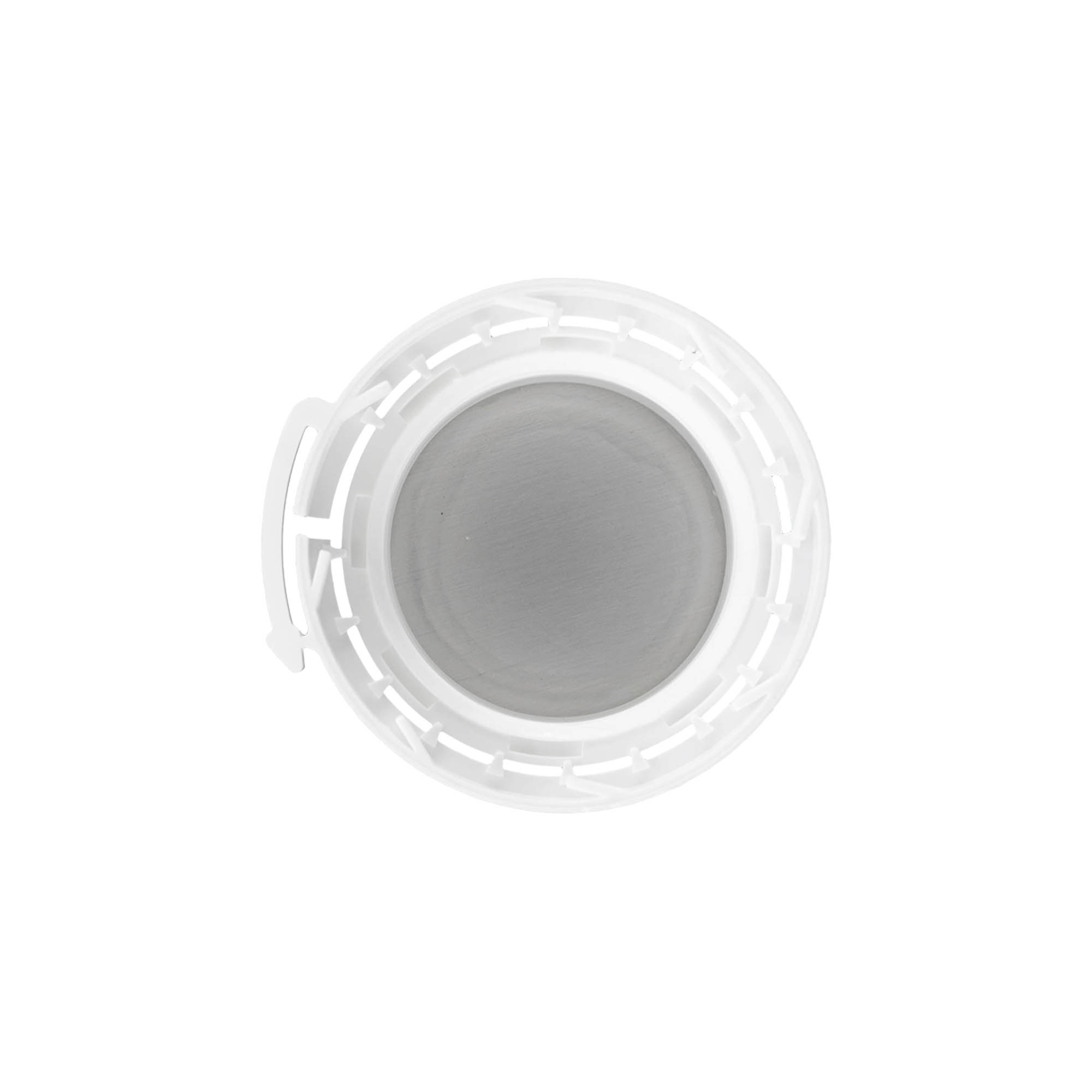 Screw cap for aluminium bottle, PP plastic, white, for opening: DIN 32