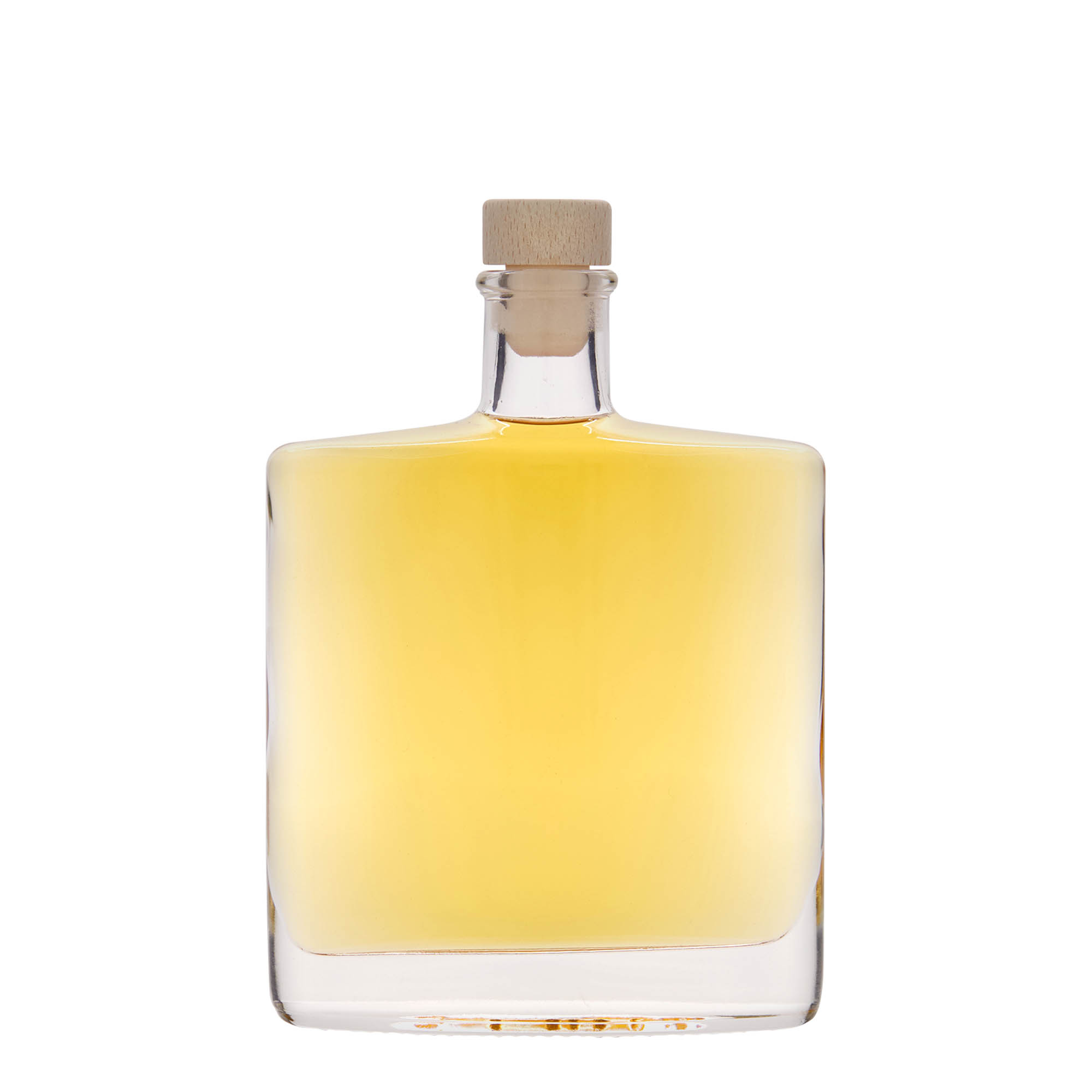 350 ml glass bottle 'Zorbas', oval, opening: cork