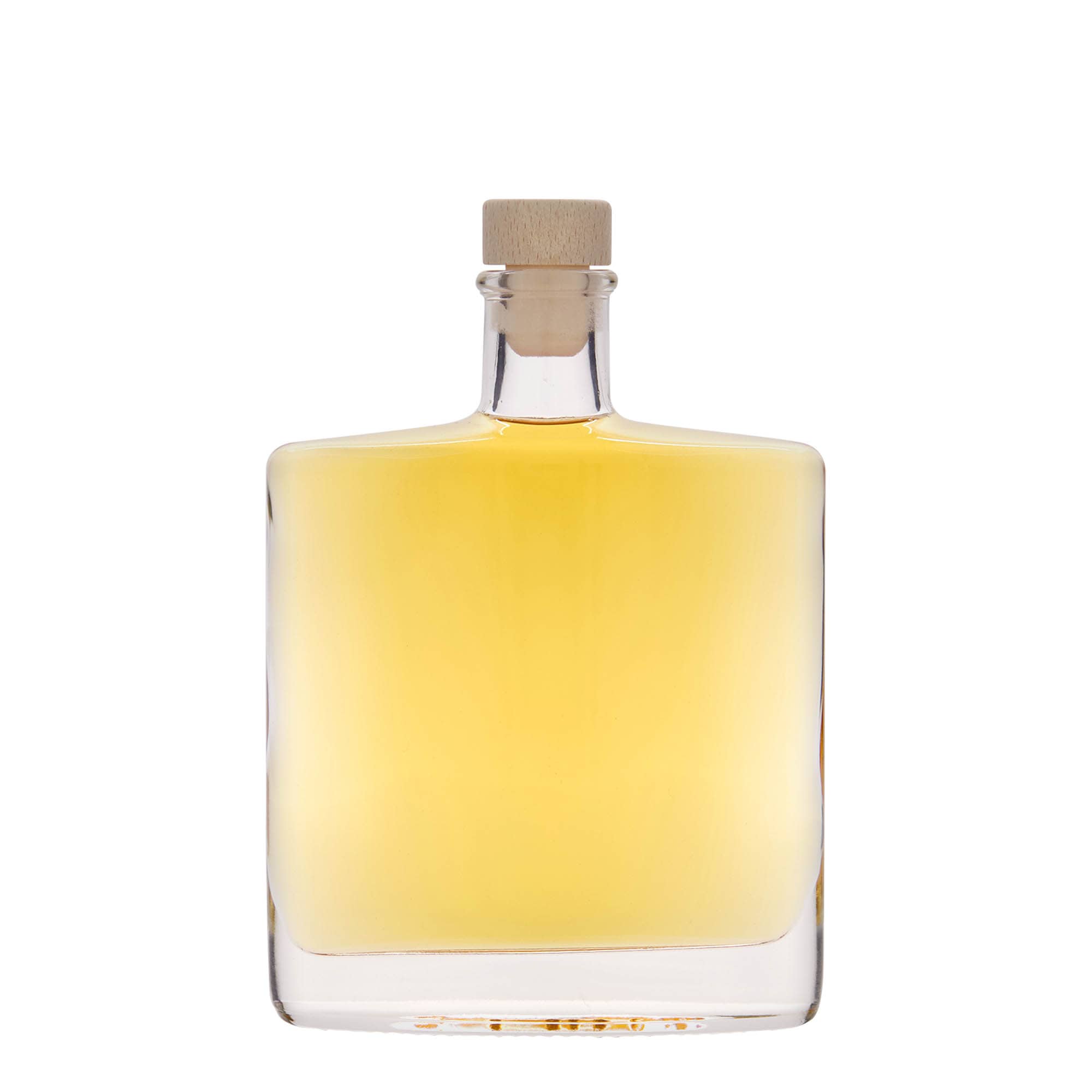 350 ml glass bottle 'Zorbas', oval, opening: cork