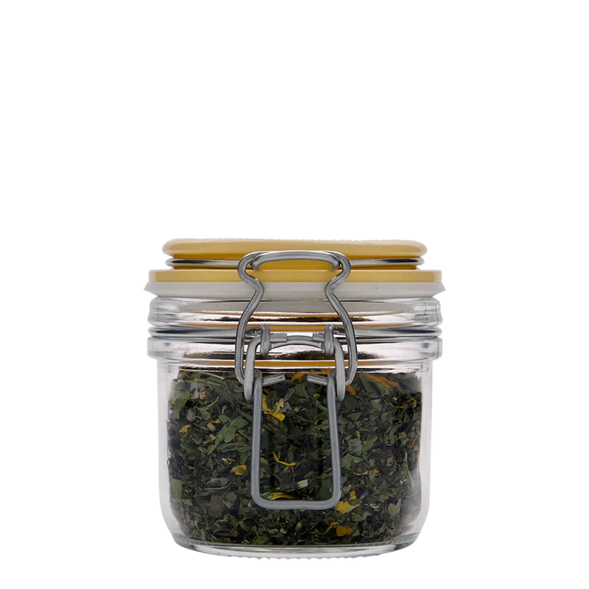 200 ml wire bail jar 'Fido', yellow, opening: wire bail closure