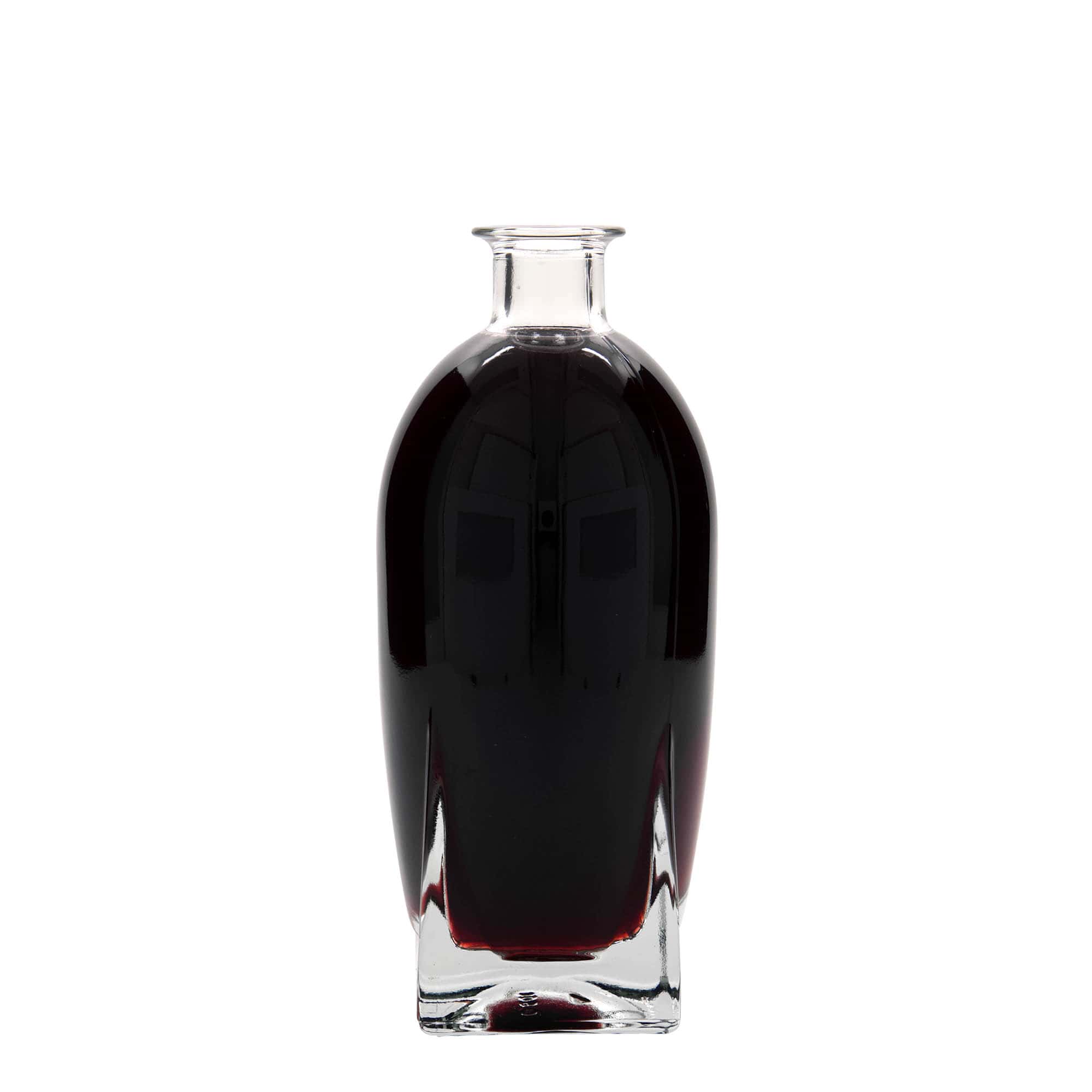 500 ml glass bottle 'Zino', square, opening: cork