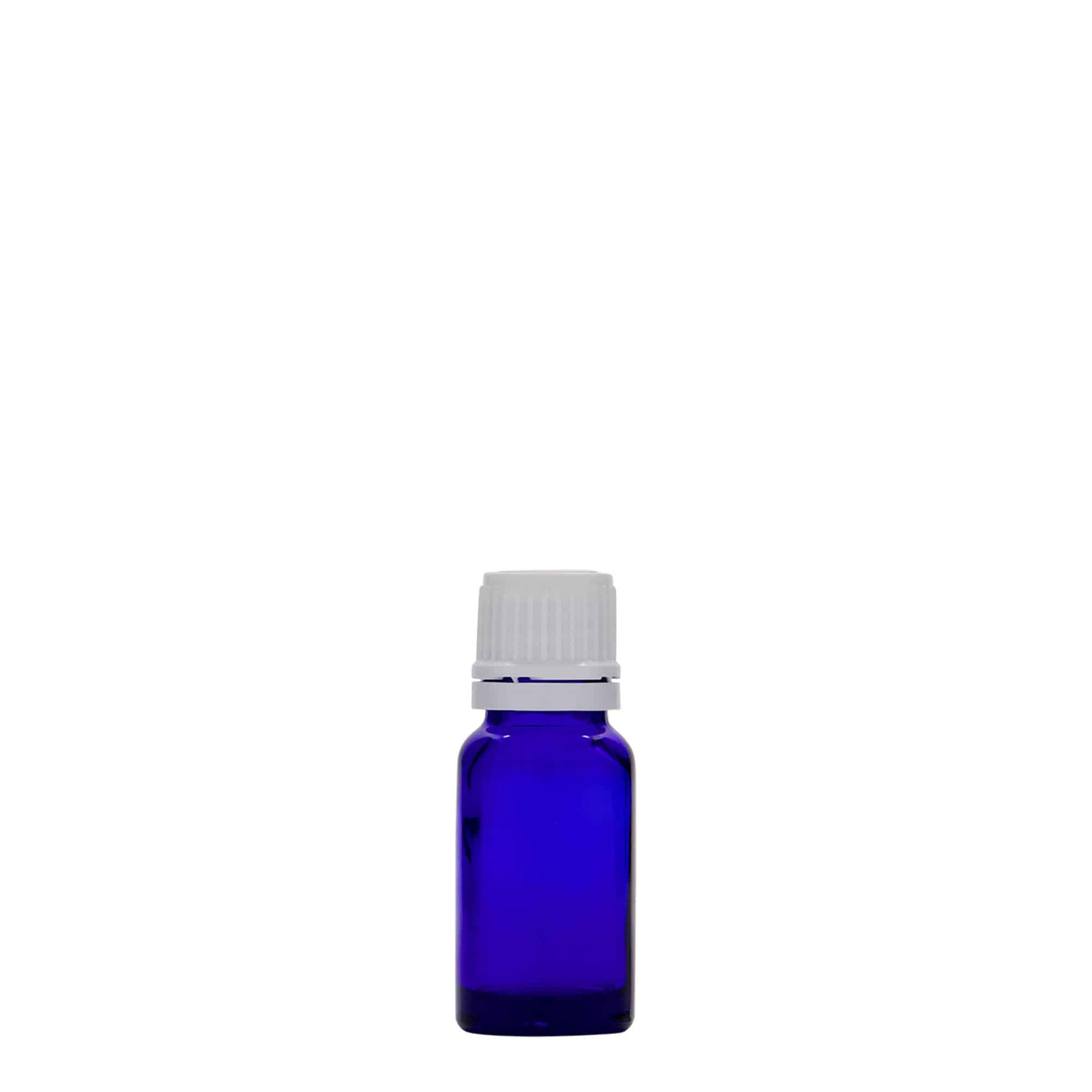 10 ml medicine bottle, glass, royal blue, opening: DIN 18 10 ml medicine bottle, glass, royal blue, opening: DIN 18