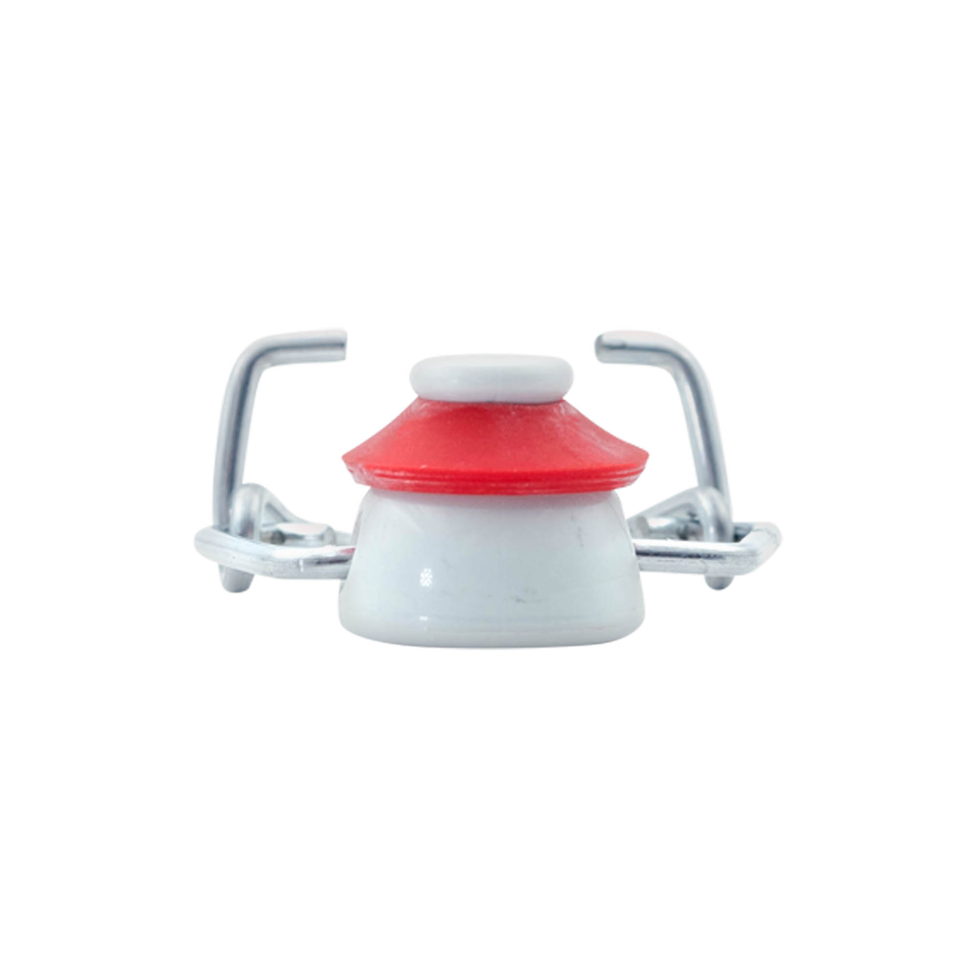 Standard clamp closure, plastic, red-white