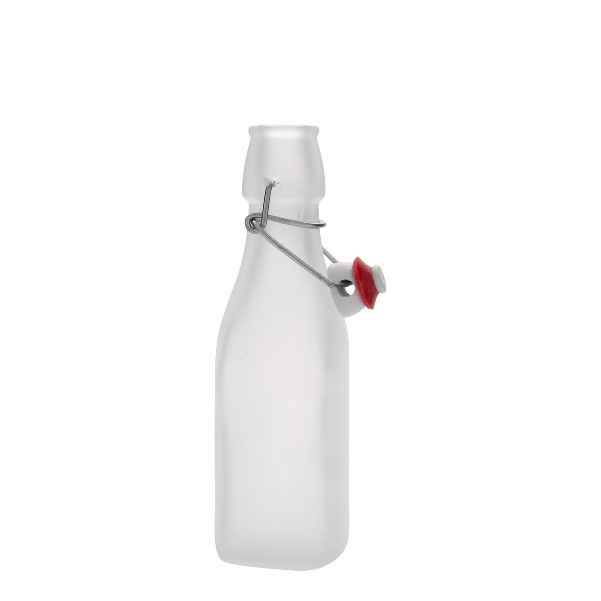 250 ml glass bottle 'Swing, square, white, opening: swing top closure 250 ml glass bottle 'Swing, square, white, opening: swing top closure