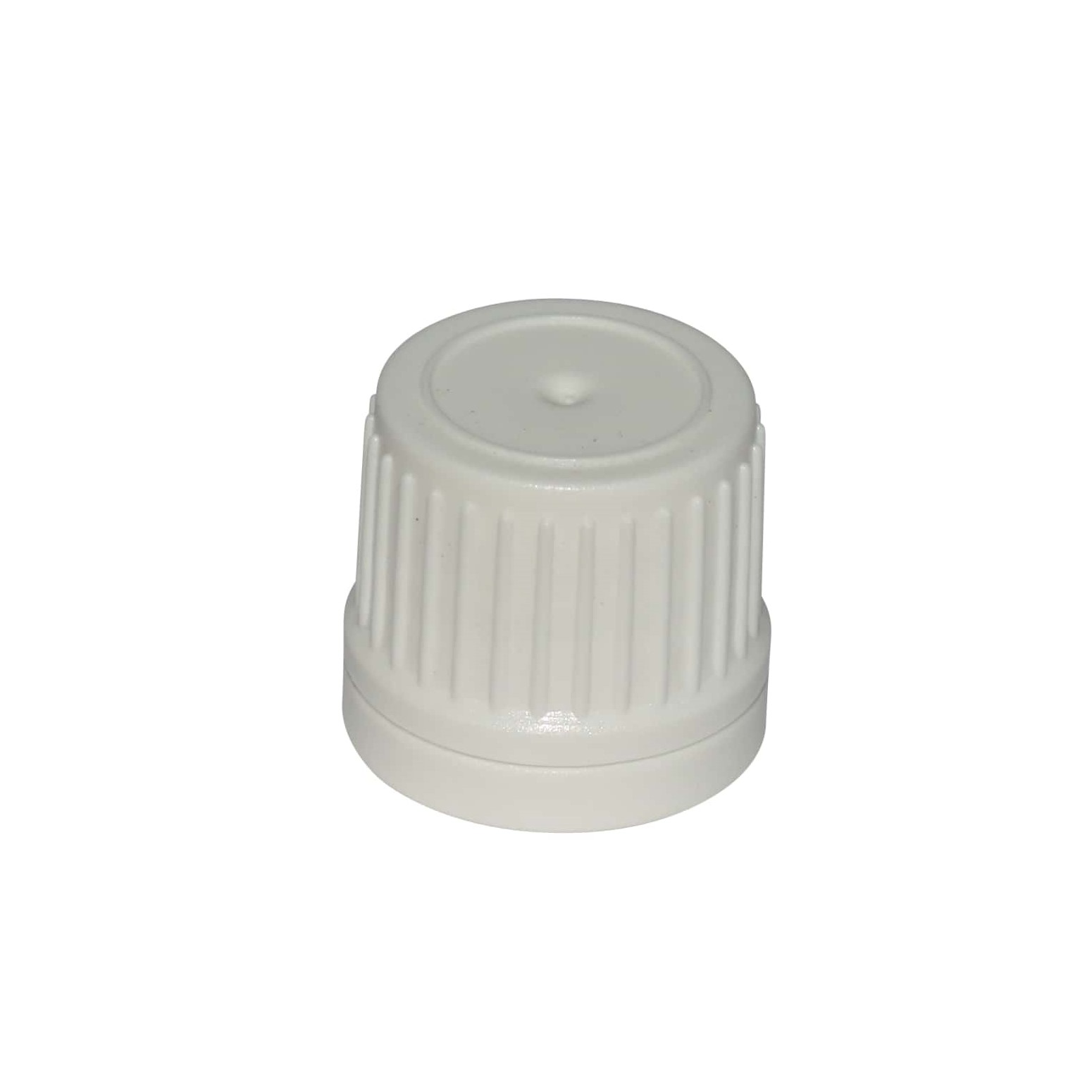 Screw cap with disc top, PP plastic, white, for opening: GPI 24/410