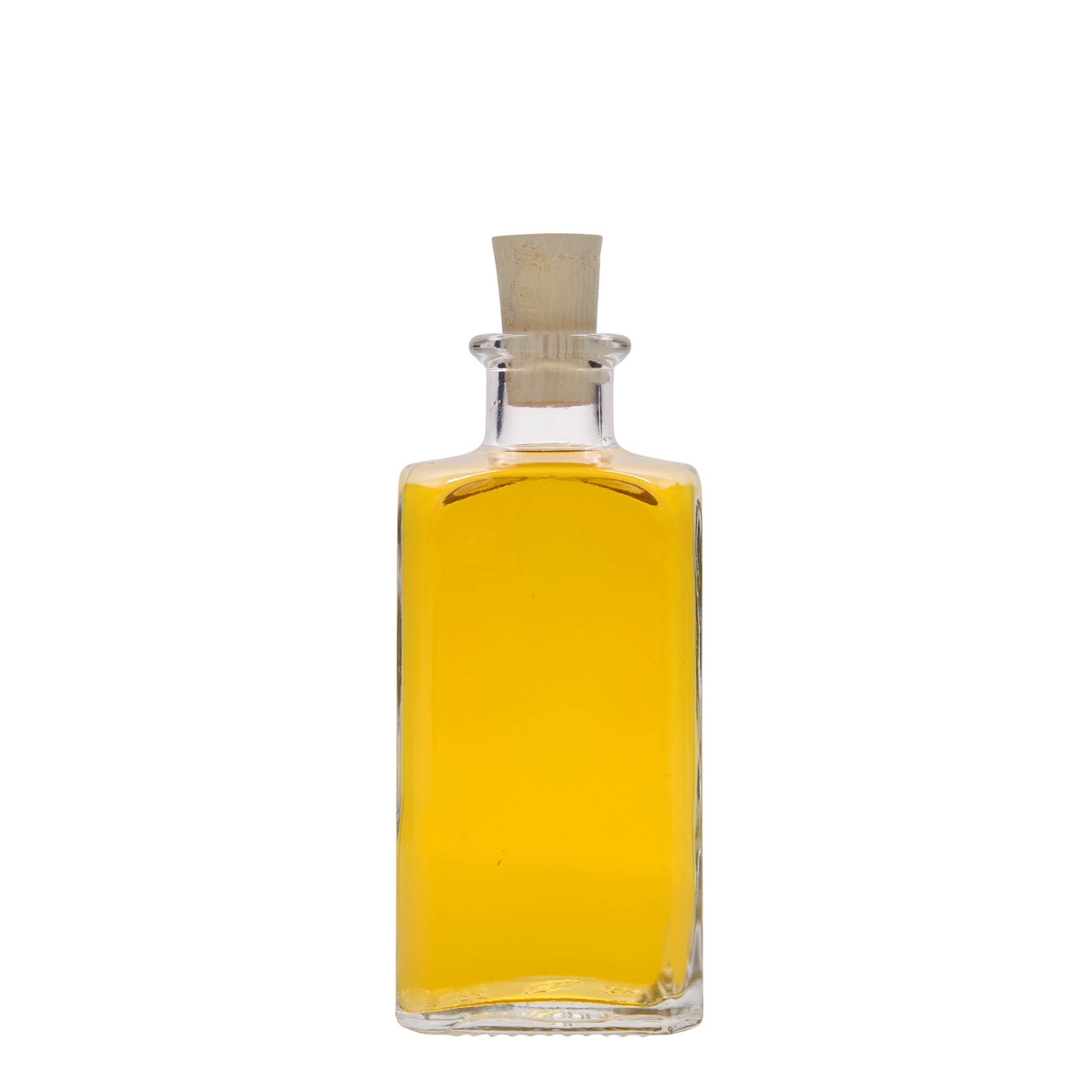 250 ml glass bottle Apothecary Carré, square, opening: cork