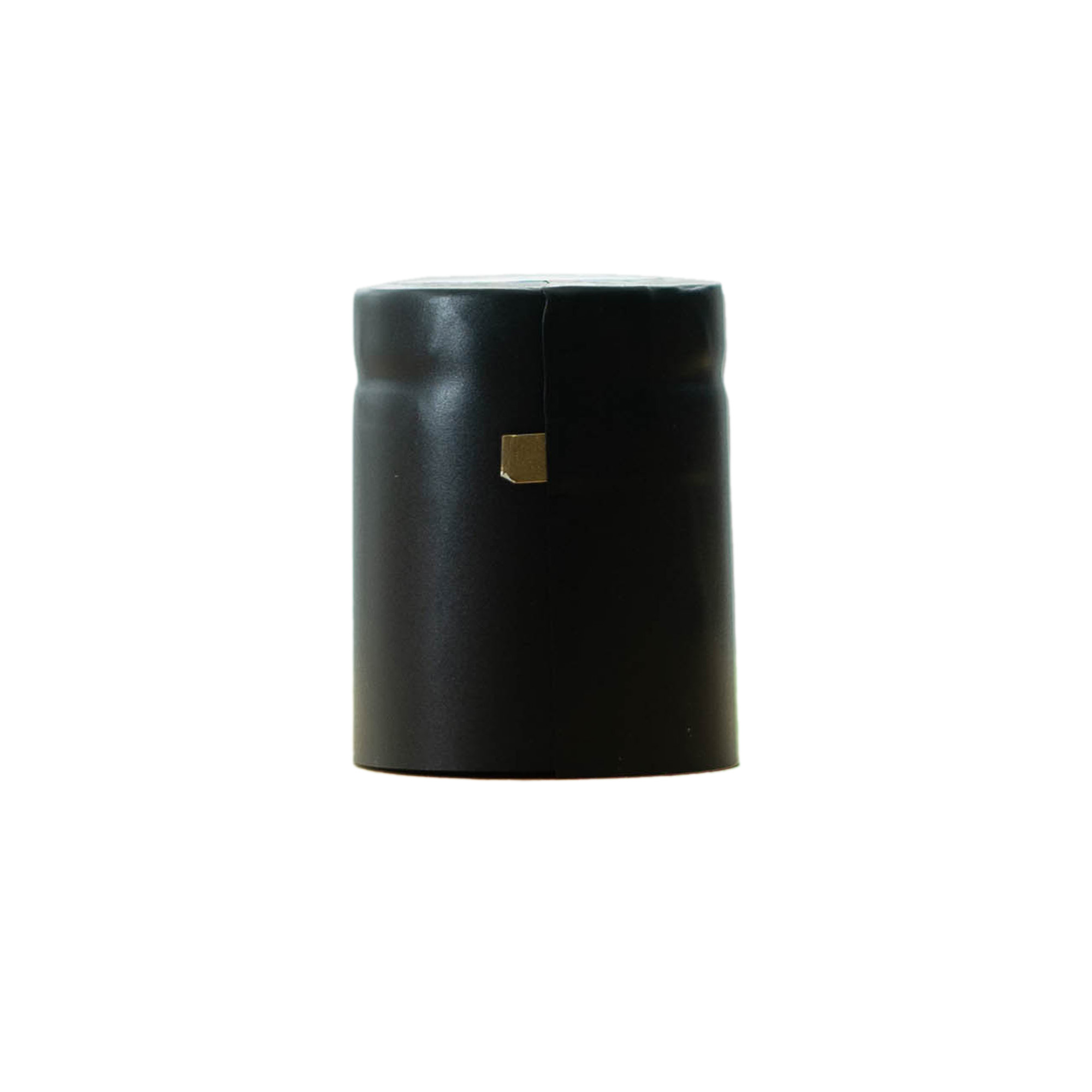Shrink capsule 32x41, PVC plastic, black
