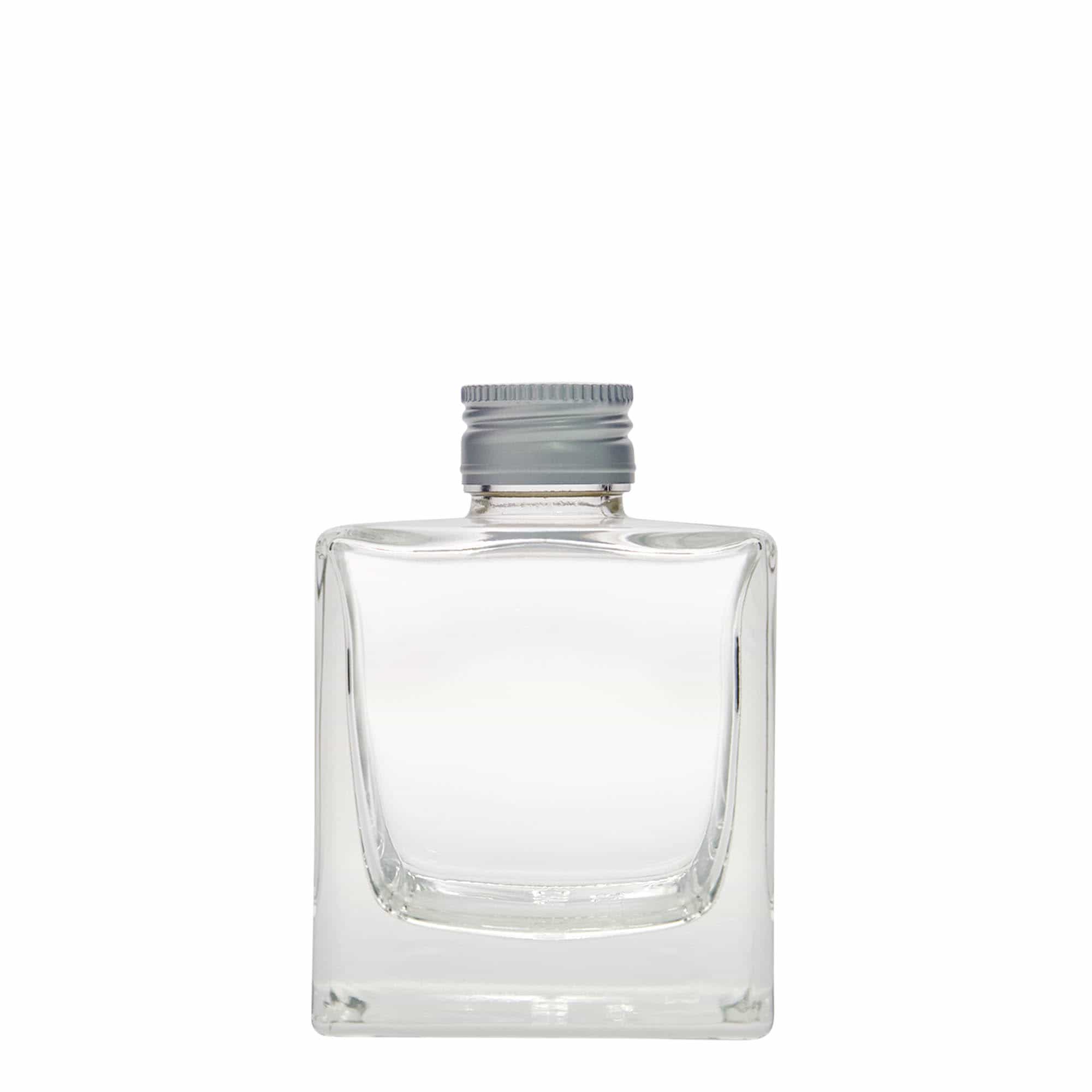 200 ml glass bottle 'Cube', square, closure: PP 28