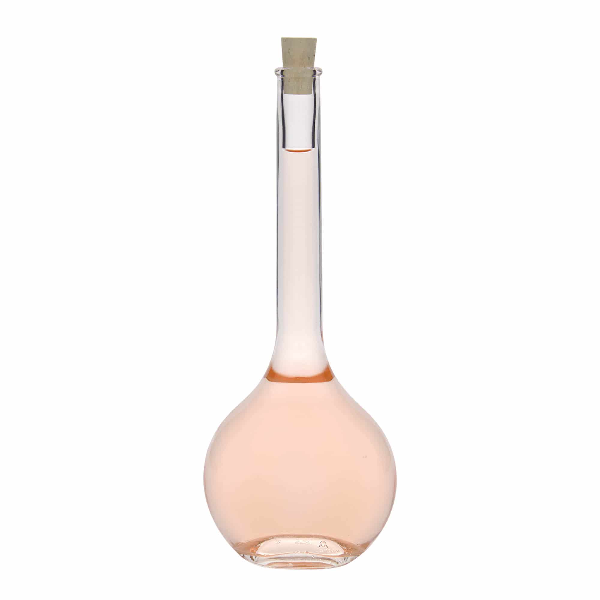 500 ml glass bottle 'Contessa', oval, closure: cork