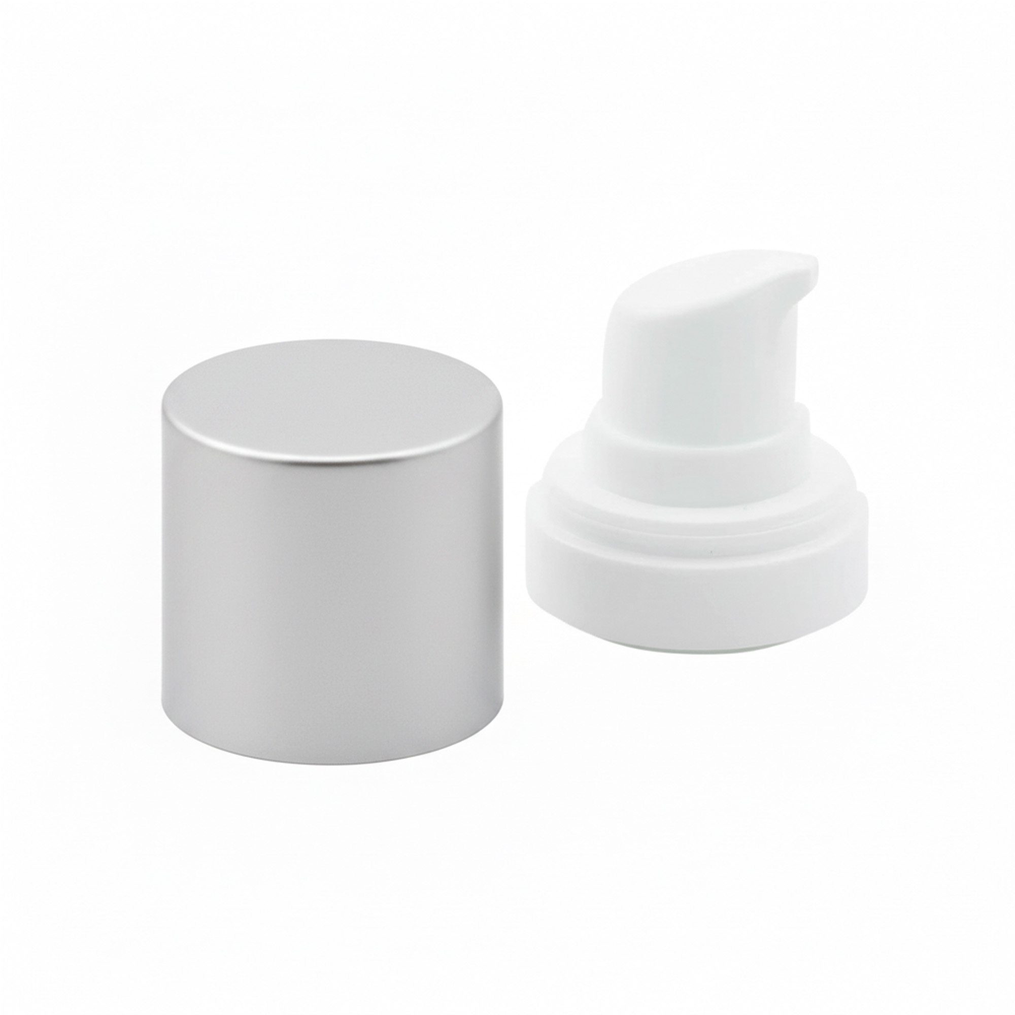 Airless Dispenser Pump Head ‘Micro’, PP Plastic, silver