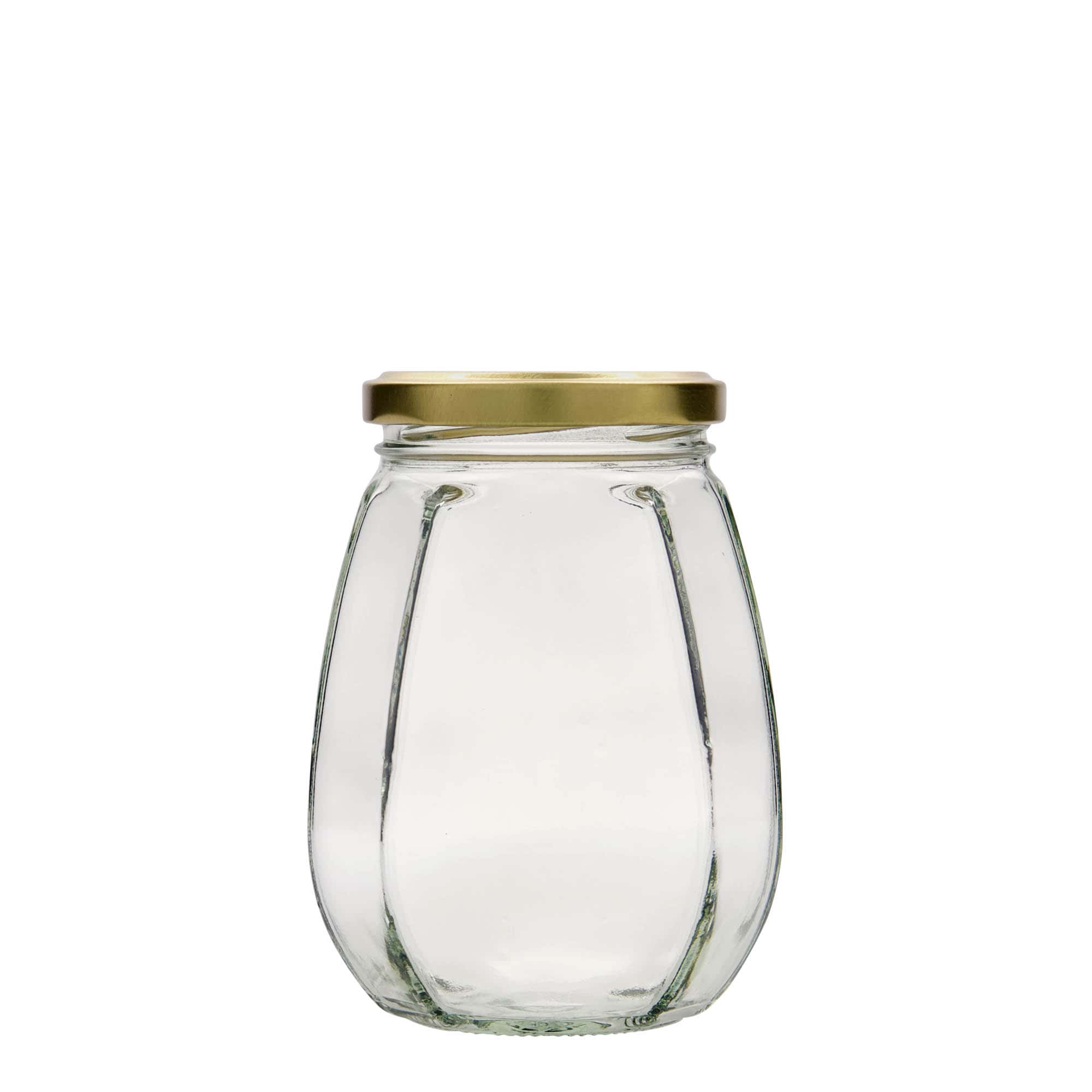 385 ml decorative jar, hexagonal, closure: twist off (TO 63)