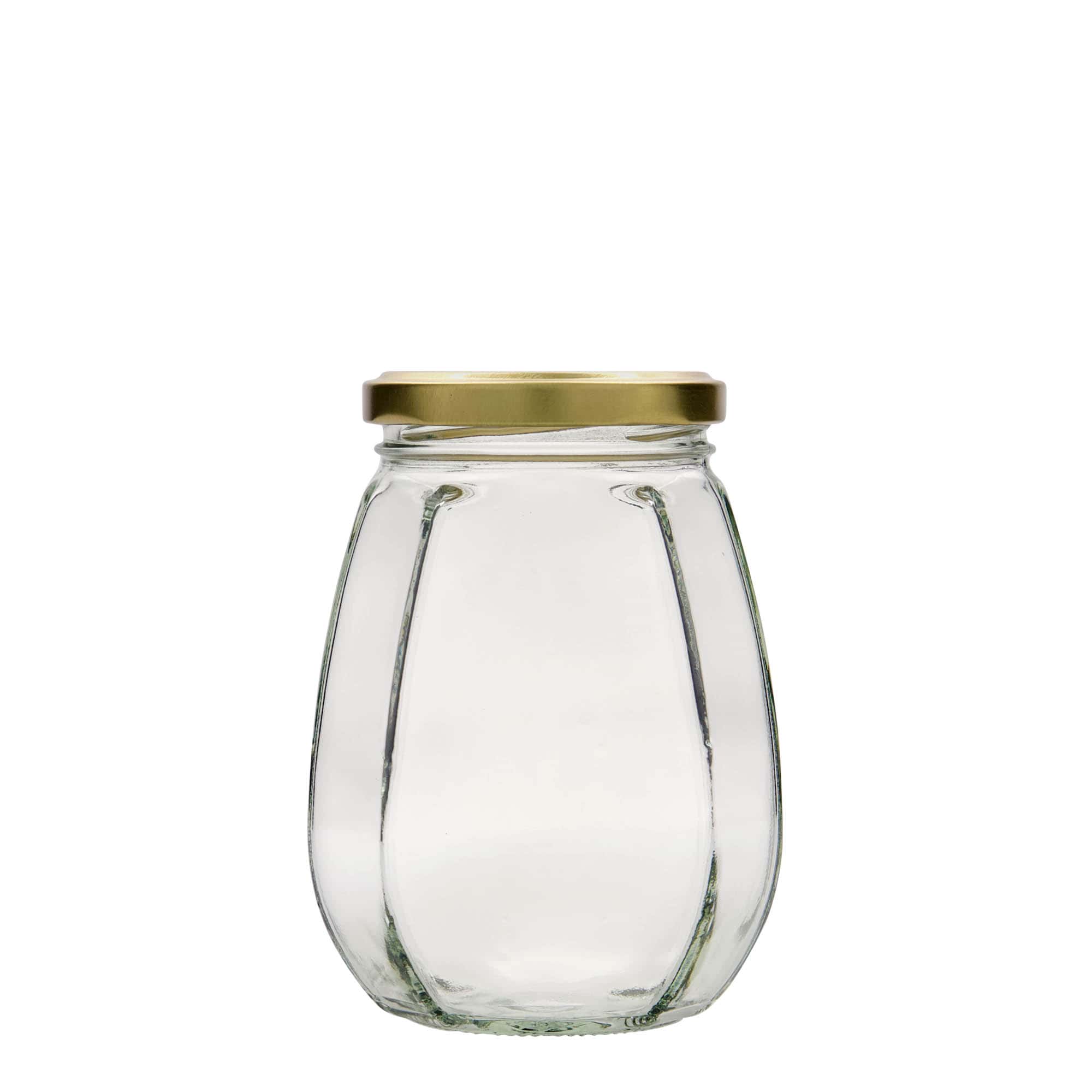 385 ml decorative jar, hexagonal, opening: Twist-Off (TO 63) 385 ml decorative jar, hexagonal, opening: Twist-Off (TO 63)
