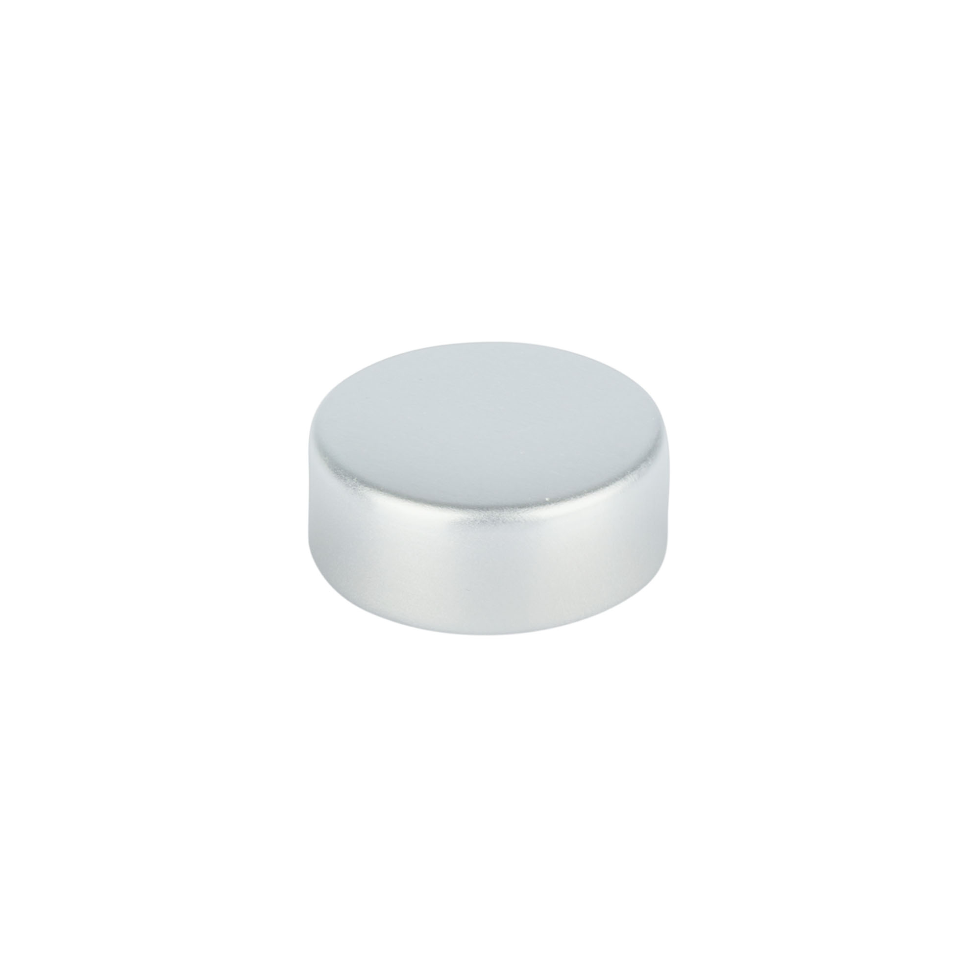 Screw cap, metal, silver, for opening: GPI 28/400
