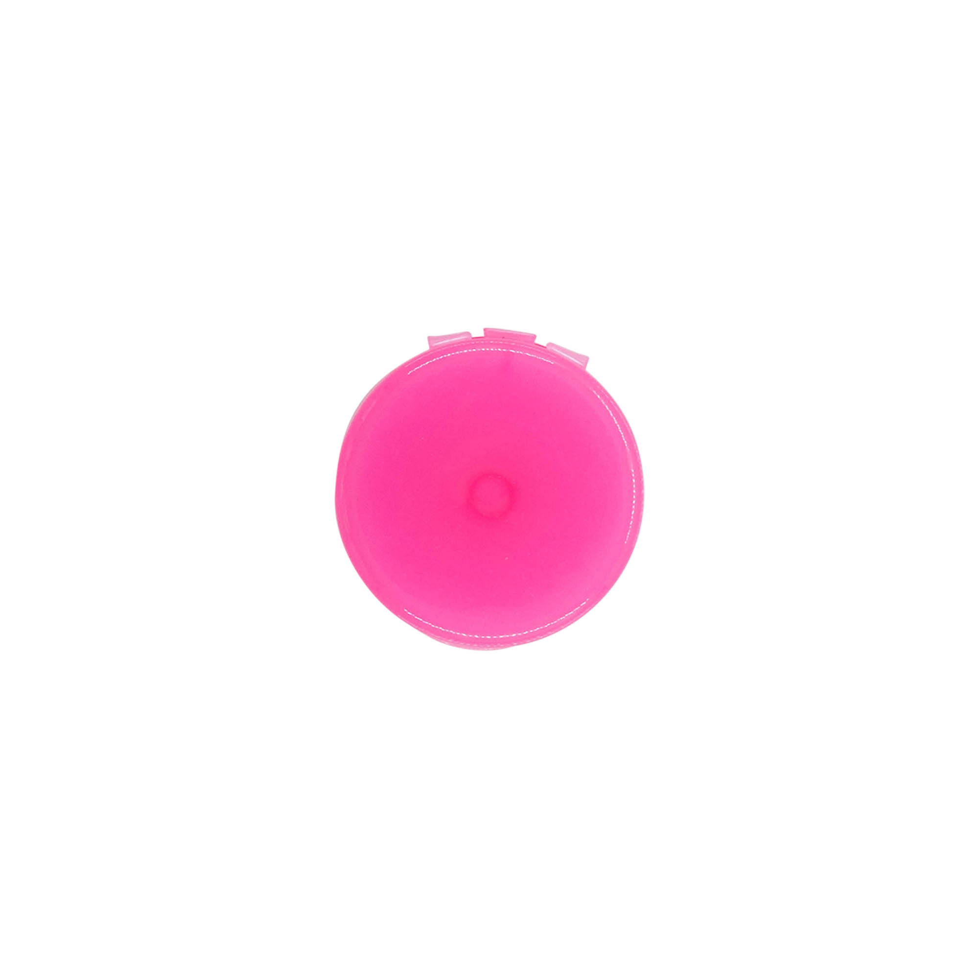Screw cap with hinge, PP plastic, pink, for opening: 24/410 Screw cap with hinge, PP plastic, pink, for opening: 24/410