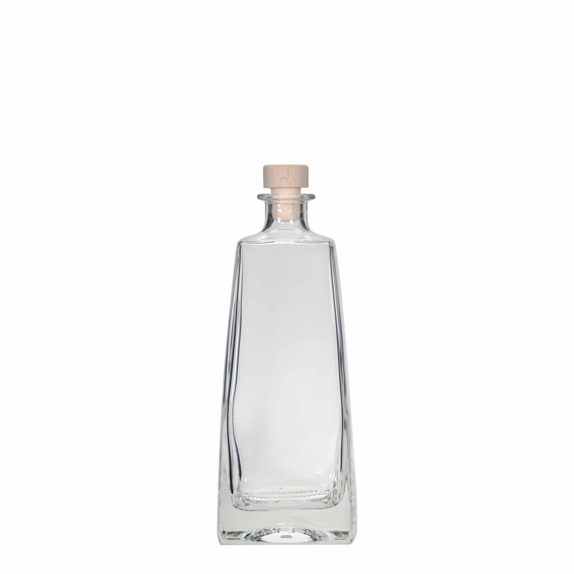 700 ml glass bottle 'Timmy', rectangular, opening: cork