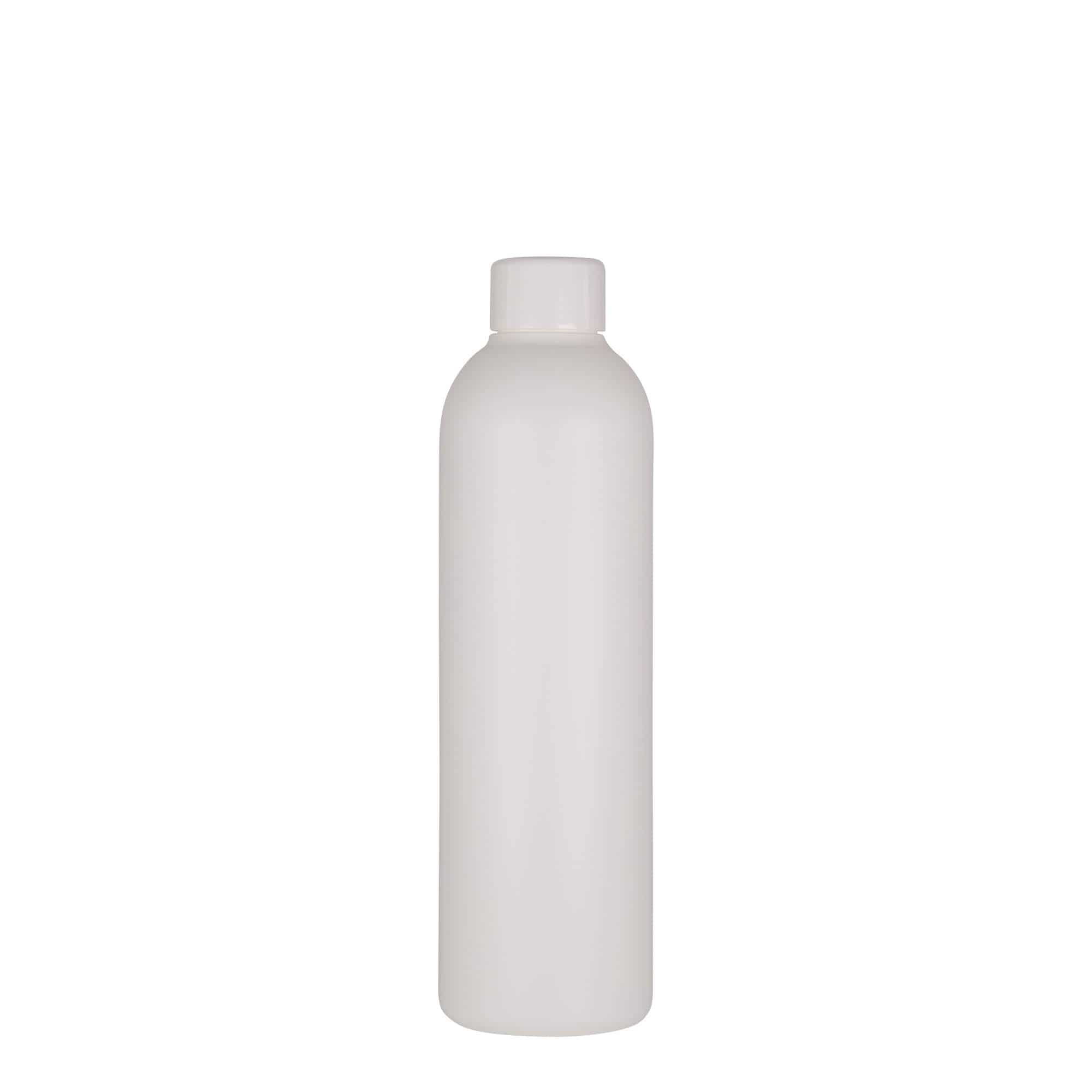 250 ml plastic bottle 'Tuffy', HDPE, white, closure: GPI 24/410