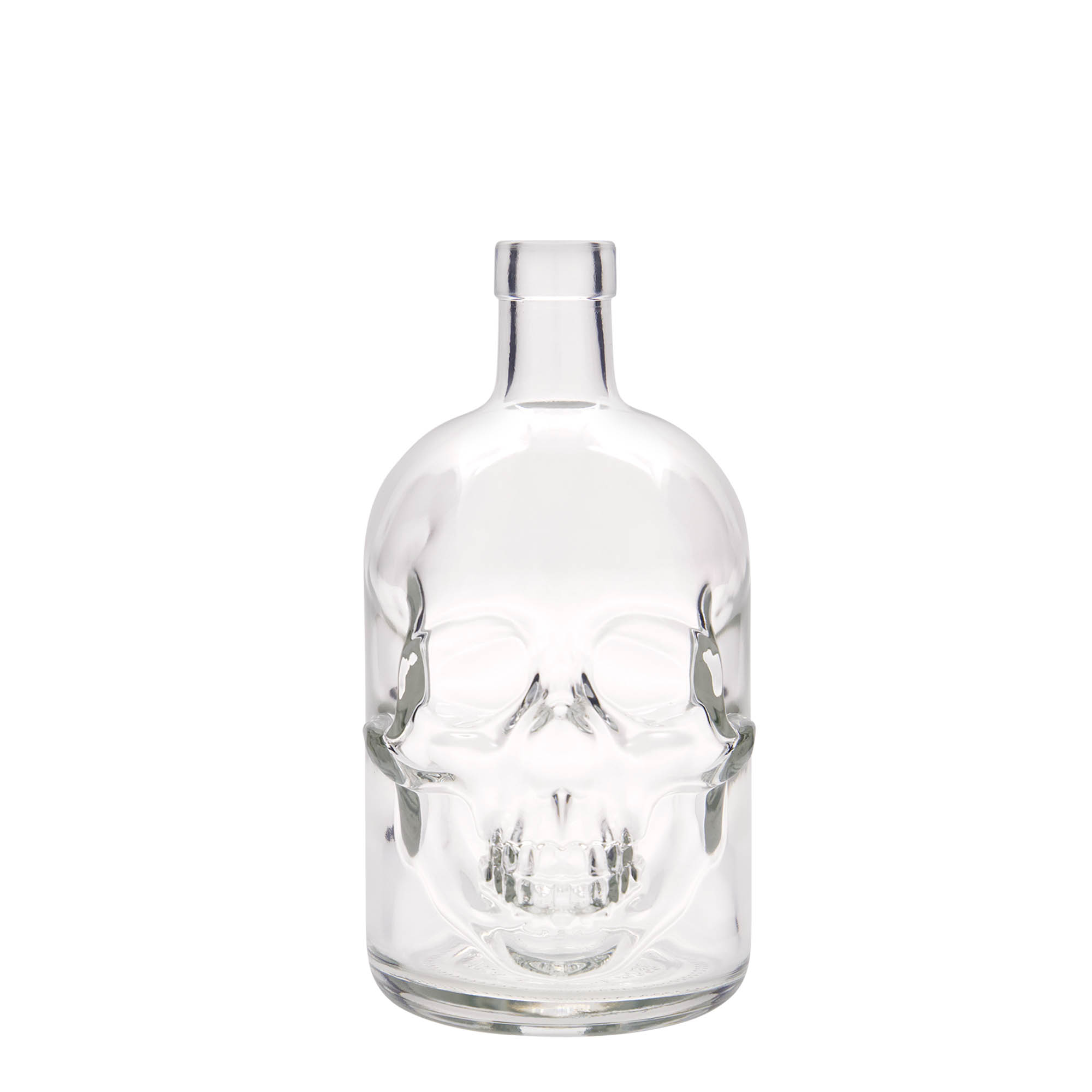 700 ml glass bottle 'Skull', opening: cork
