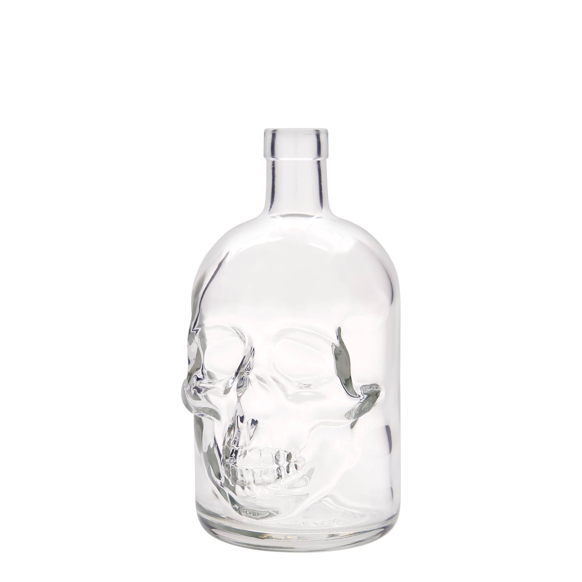 700 ml glass bottle 'Skull', opening: cork