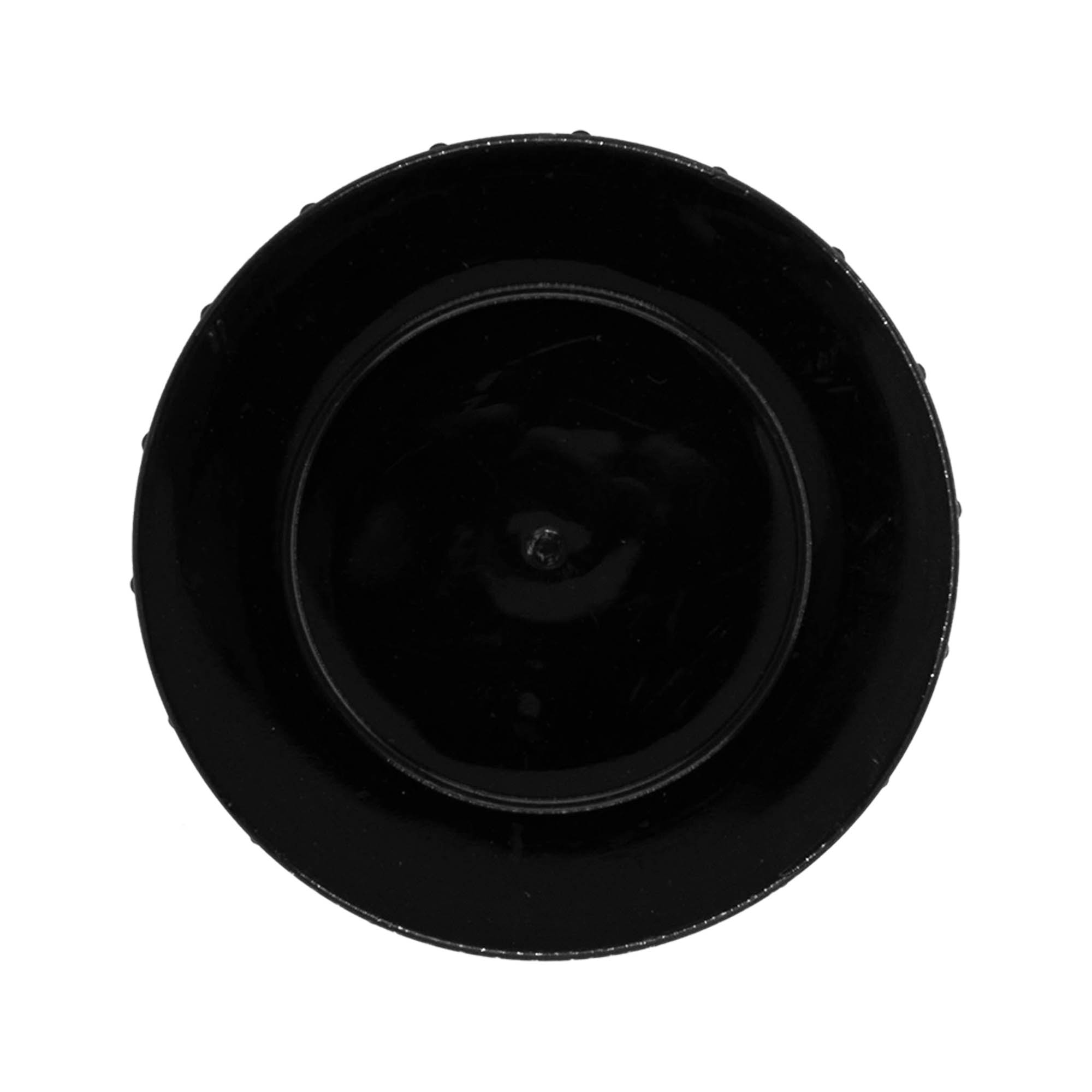 Screw cap, PP plastic, black, for opening: DIN 68