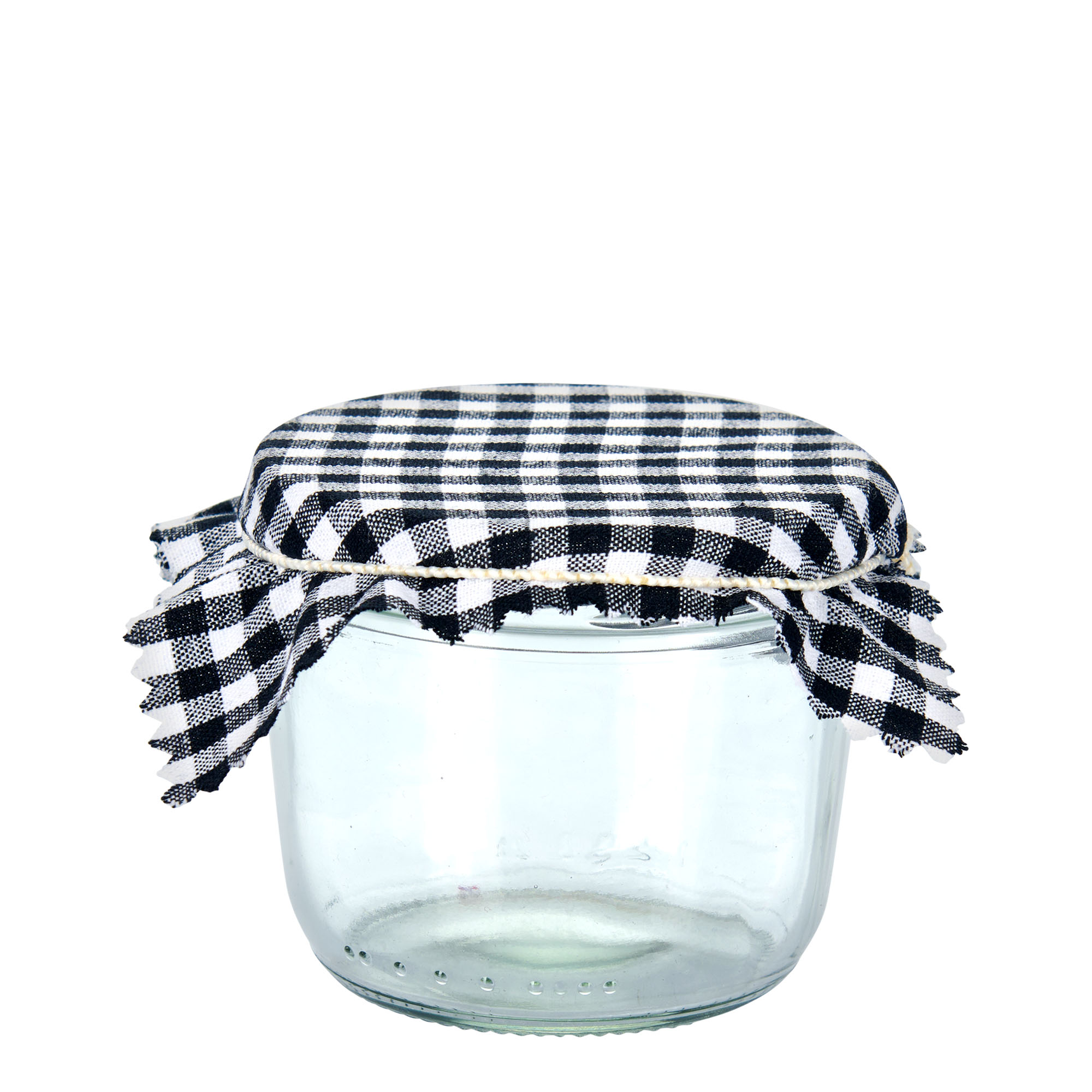 Checked fabric napkin 12x12, square, textile, black, opening: TO38-TO53