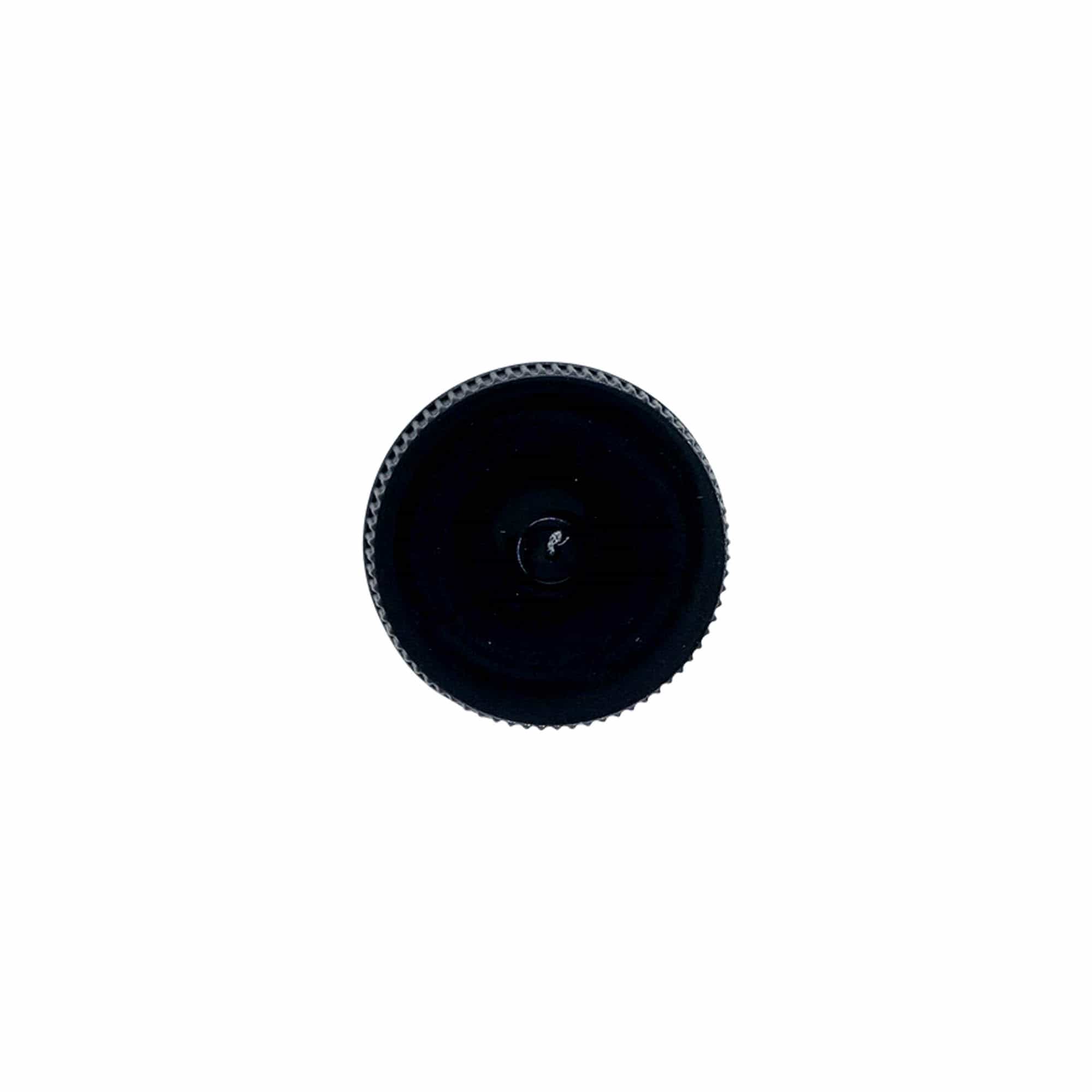 Screw cap with EPE insert, PE plastic, black, for opening: DIN 25 Screw cap with EPE insert, PE plastic, black, for opening: DIN 25