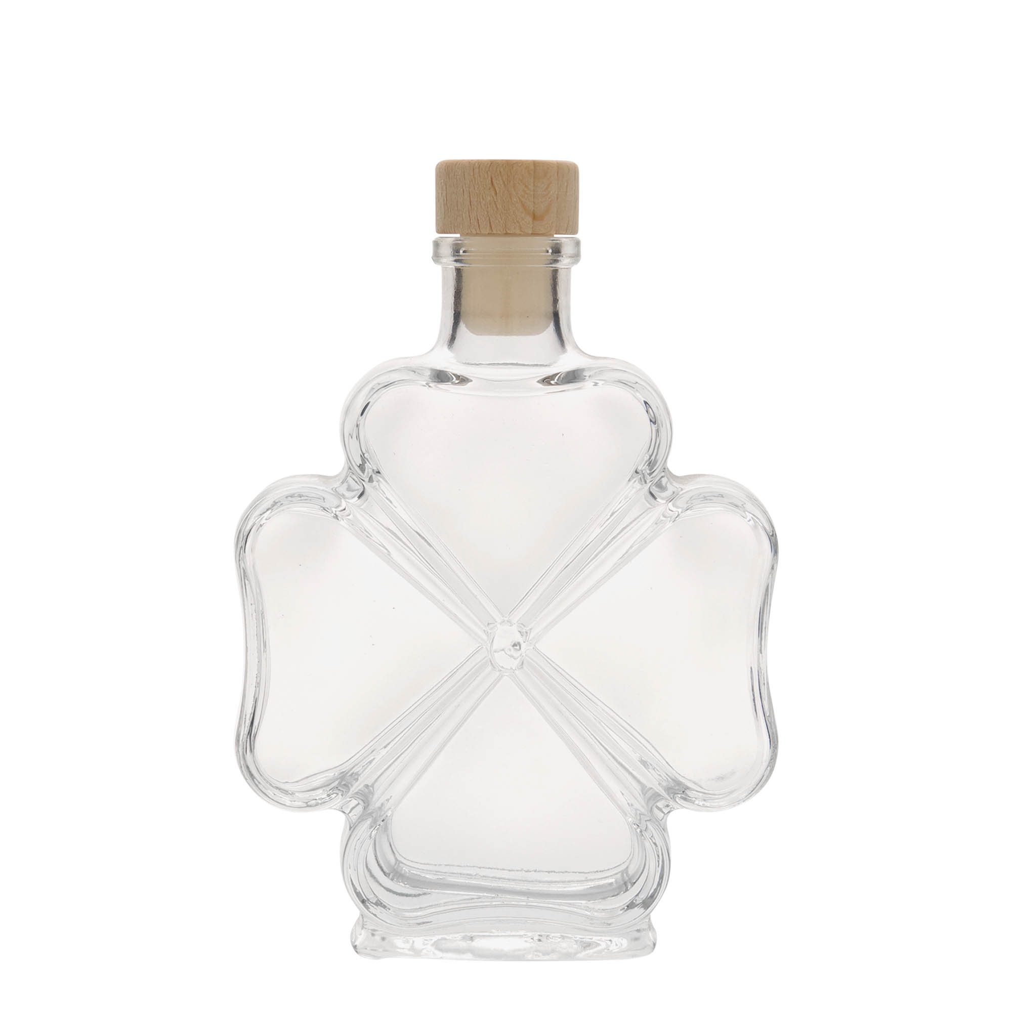 200 ml glass bottle ‘Cloverleaf’, opening: cork