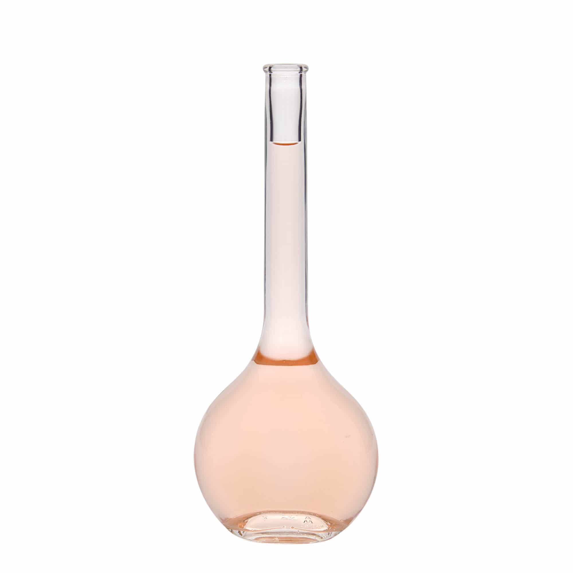 500 ml glass bottle ‘Contessa’, oval, opening: cork