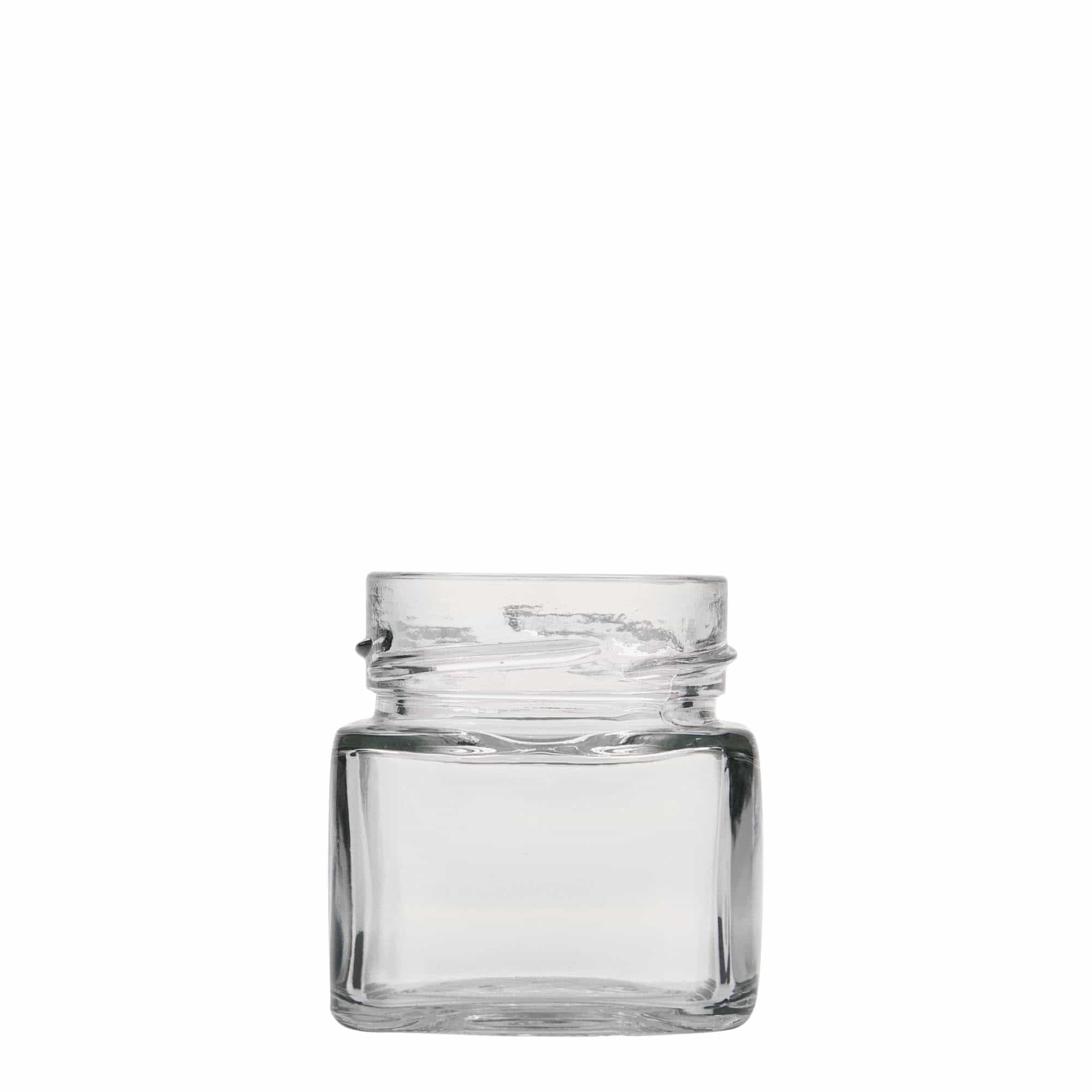 106 ml square glass 'Ikarus', opening: Deep-Twist-Off (DTO 58)