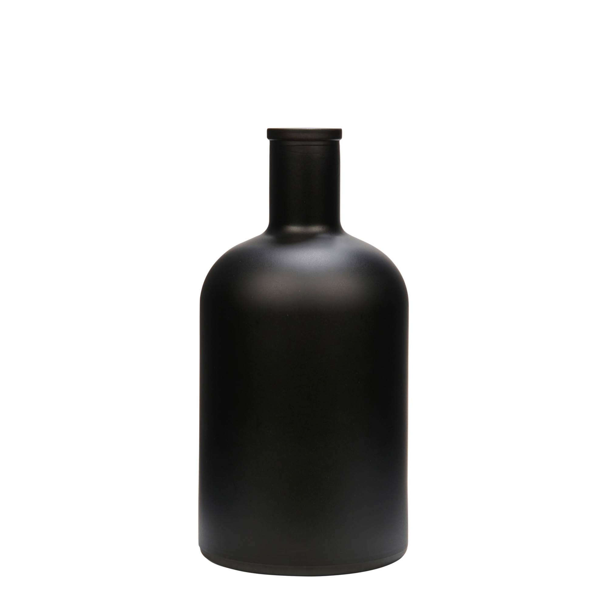 700 ml glass bottle 'Gerardino', black, opening: cork