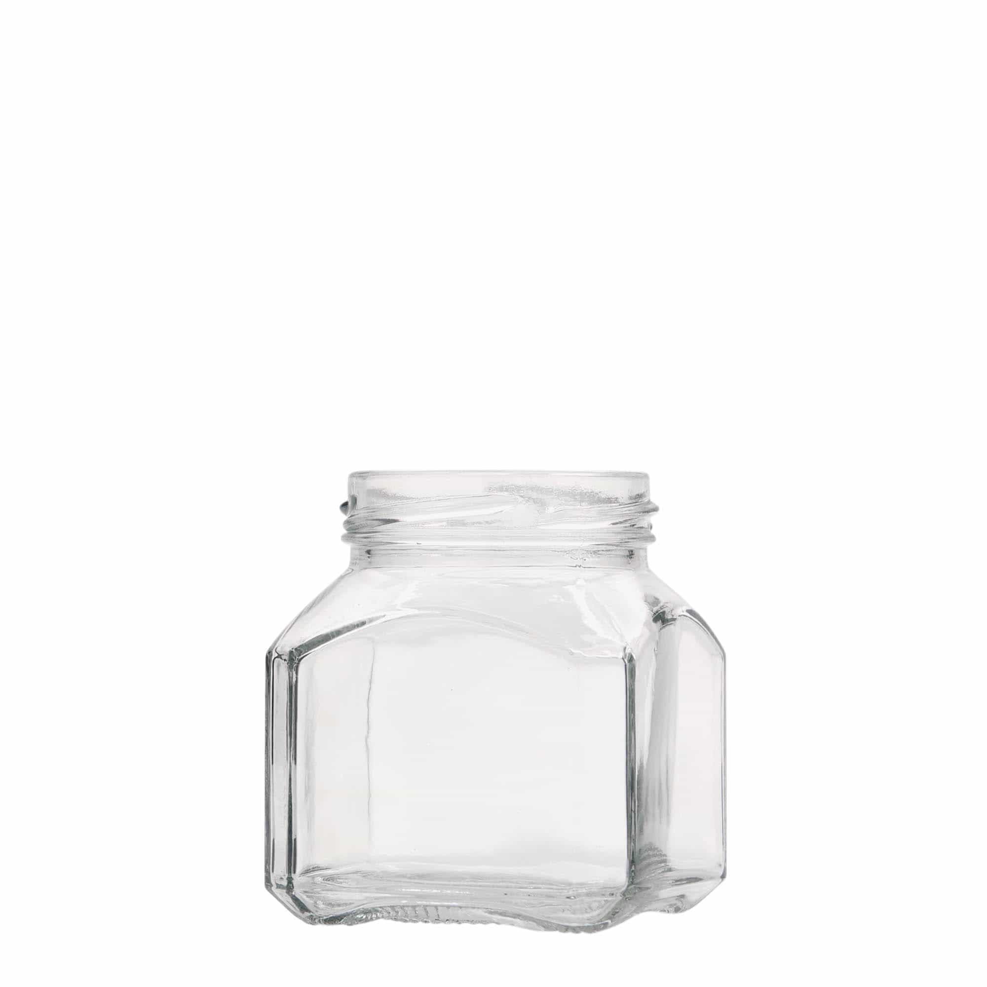 212 ml square glass 'Milan', opening: Twist-Off (TO 58)