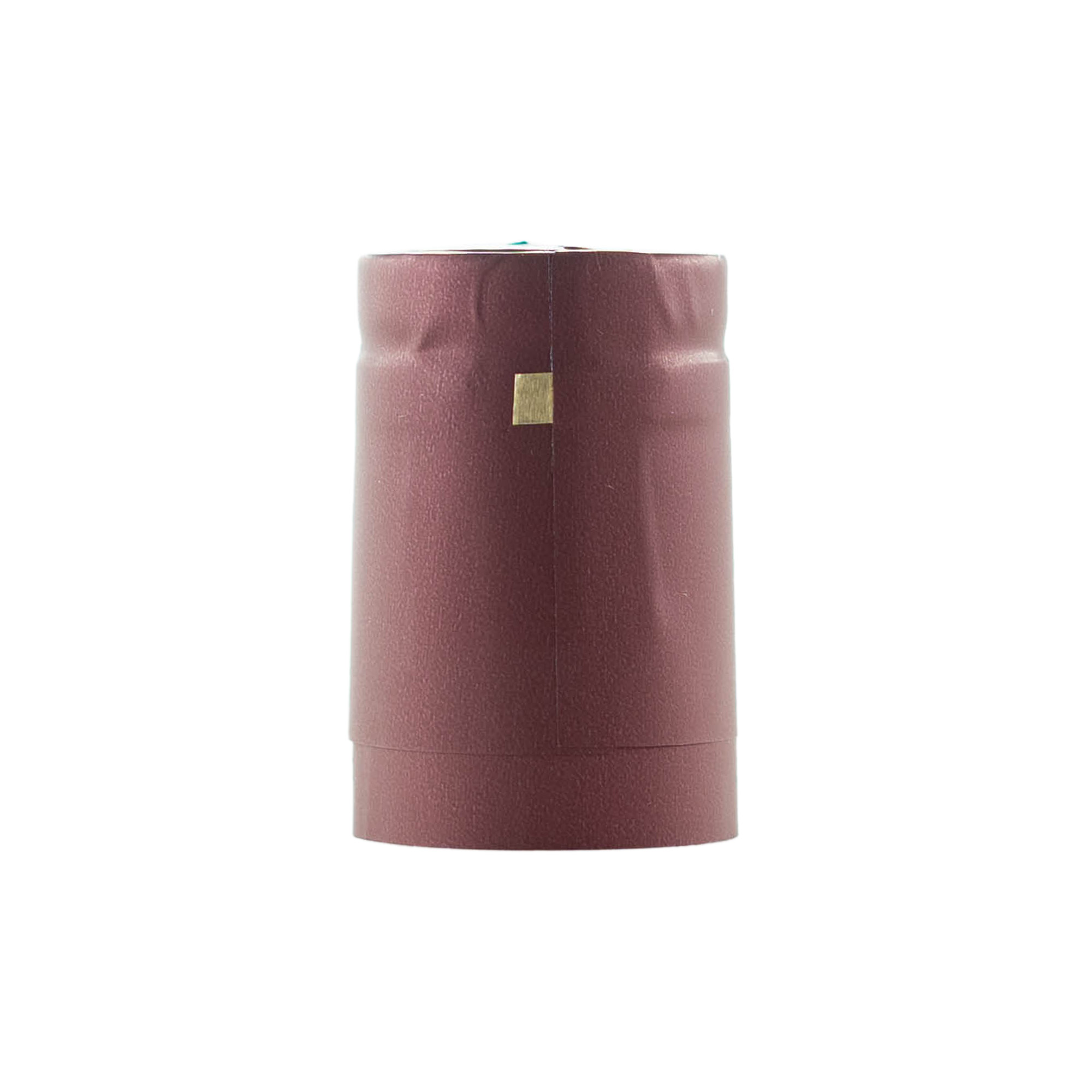 Shrink capsule 32x41, PVC plastic, dark red