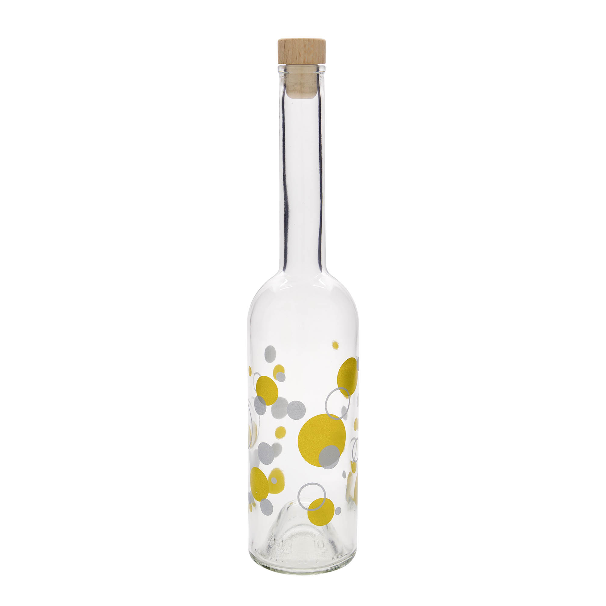 500 ml glass bottle 'Opera', design: dots, opening: cork 500 ml glass bottle 'Opera', design: dots, opening: cork