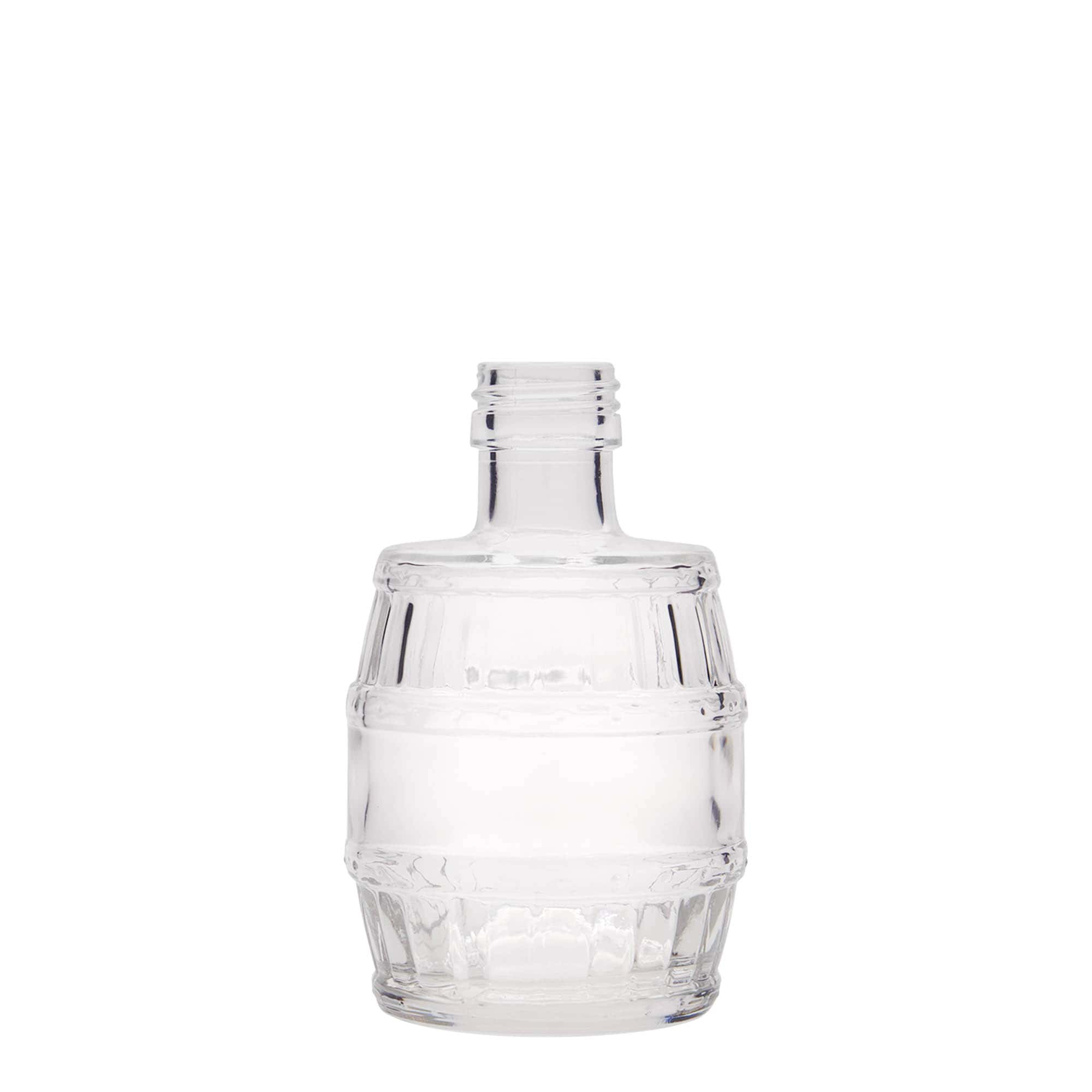 200 ml glass bottle 'barrel', opening: PP 28