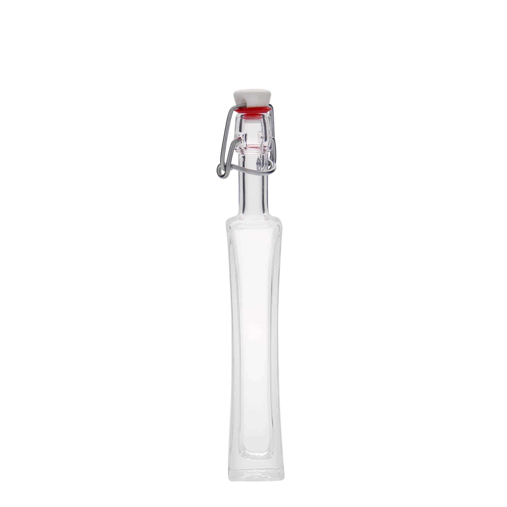 40 ml glass bottle 'Koko', square, opening: swing top closure