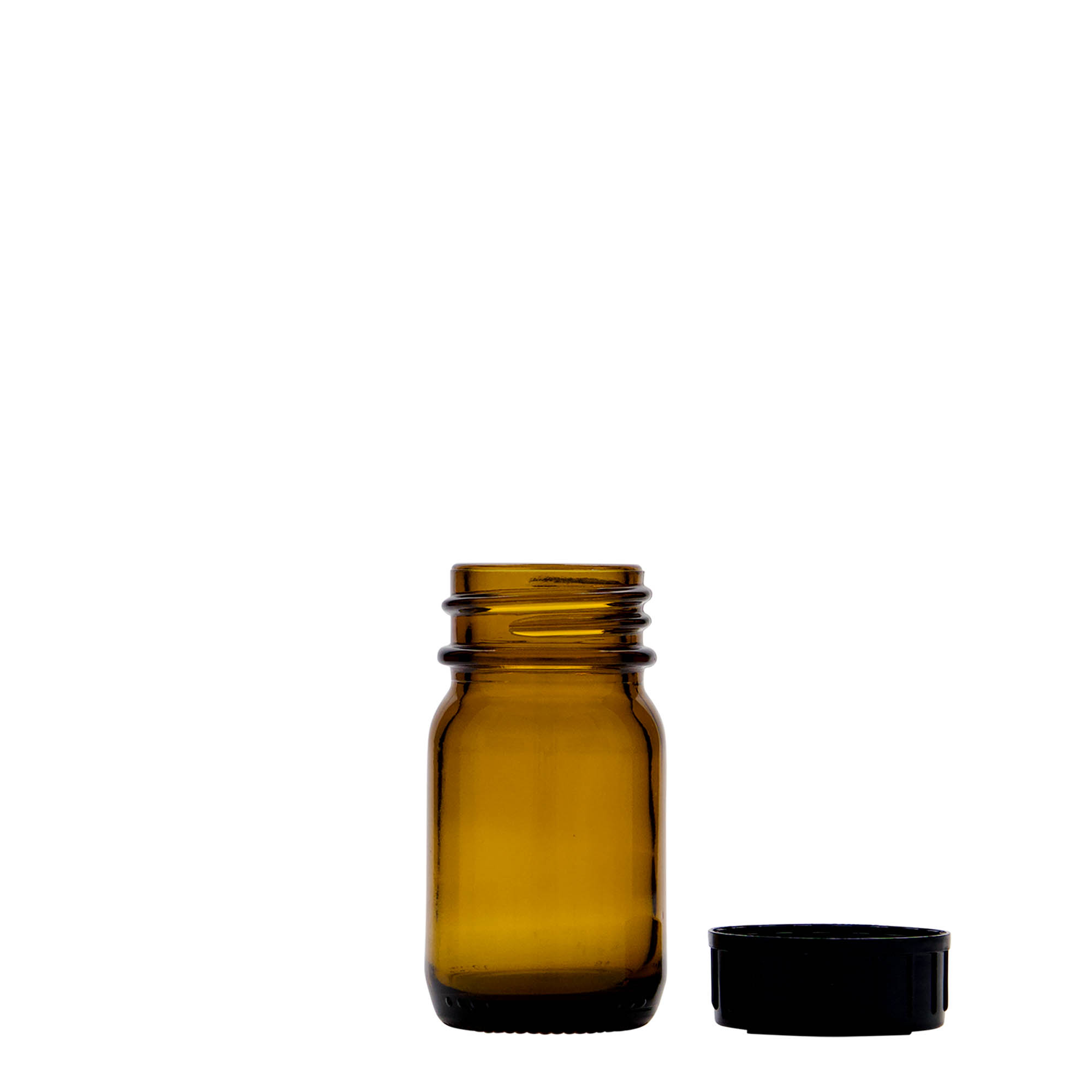 30 ml wide-neck glass, brown, opening: DIN 32 30 ml wide-neck glass, brown, opening: DIN 32