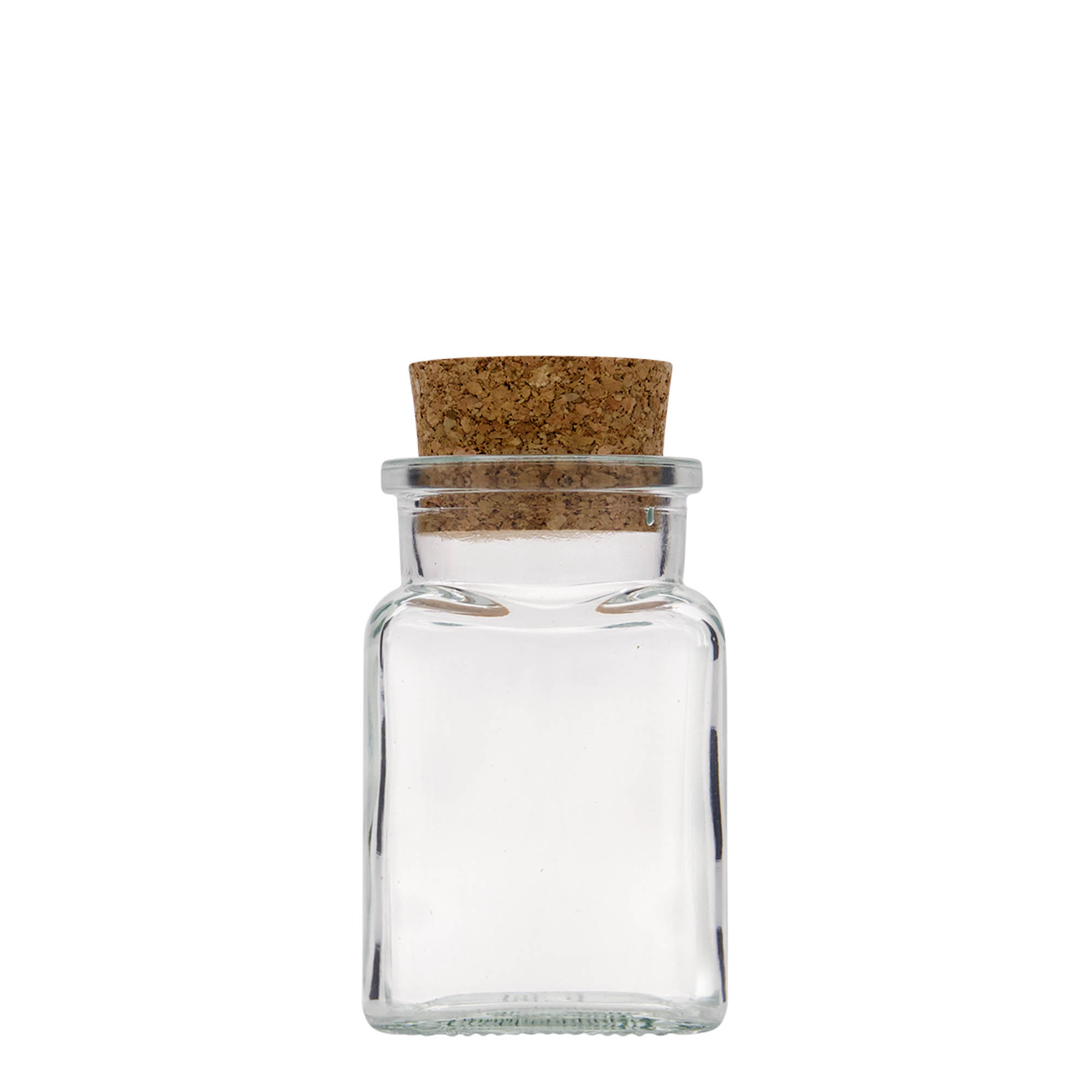 150 ml cork glass, square, opening: cork 150 ml cork glass, square, opening: cork