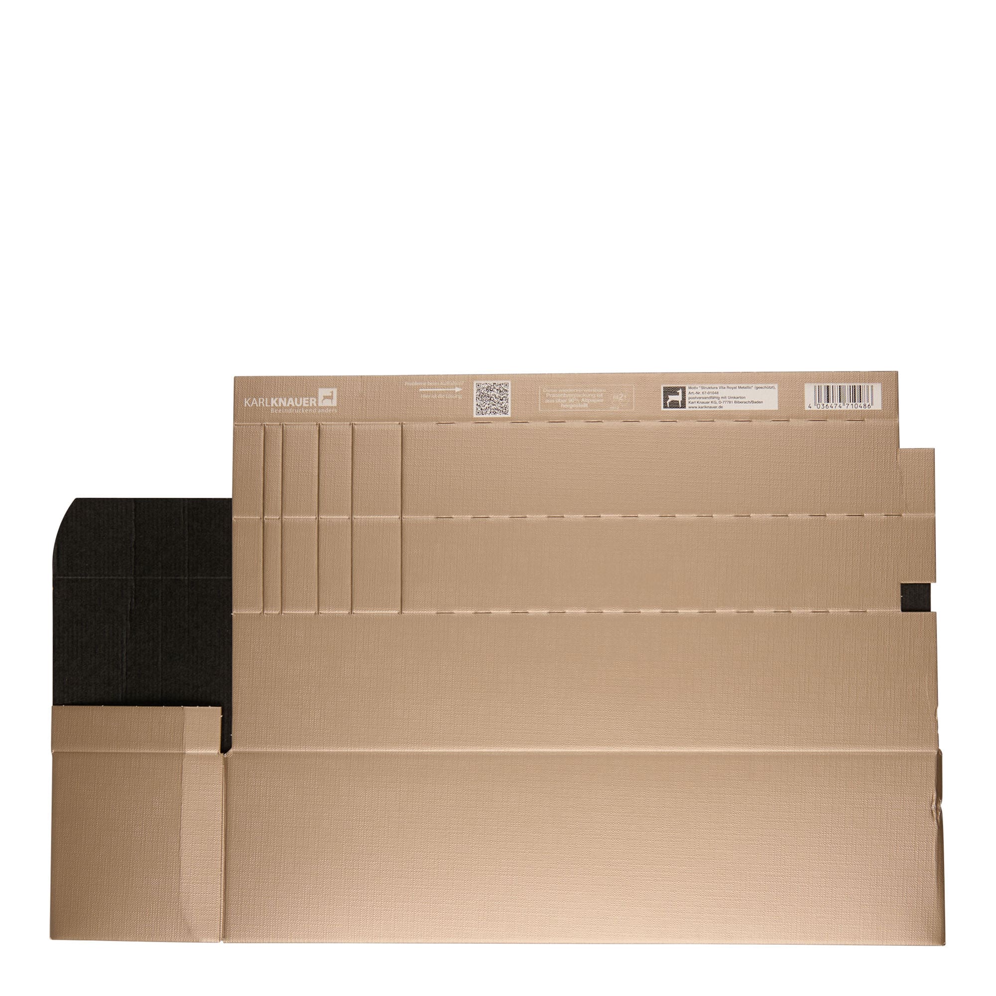 Gift box ‘Metallic’, rectangular, cardboard, champagne