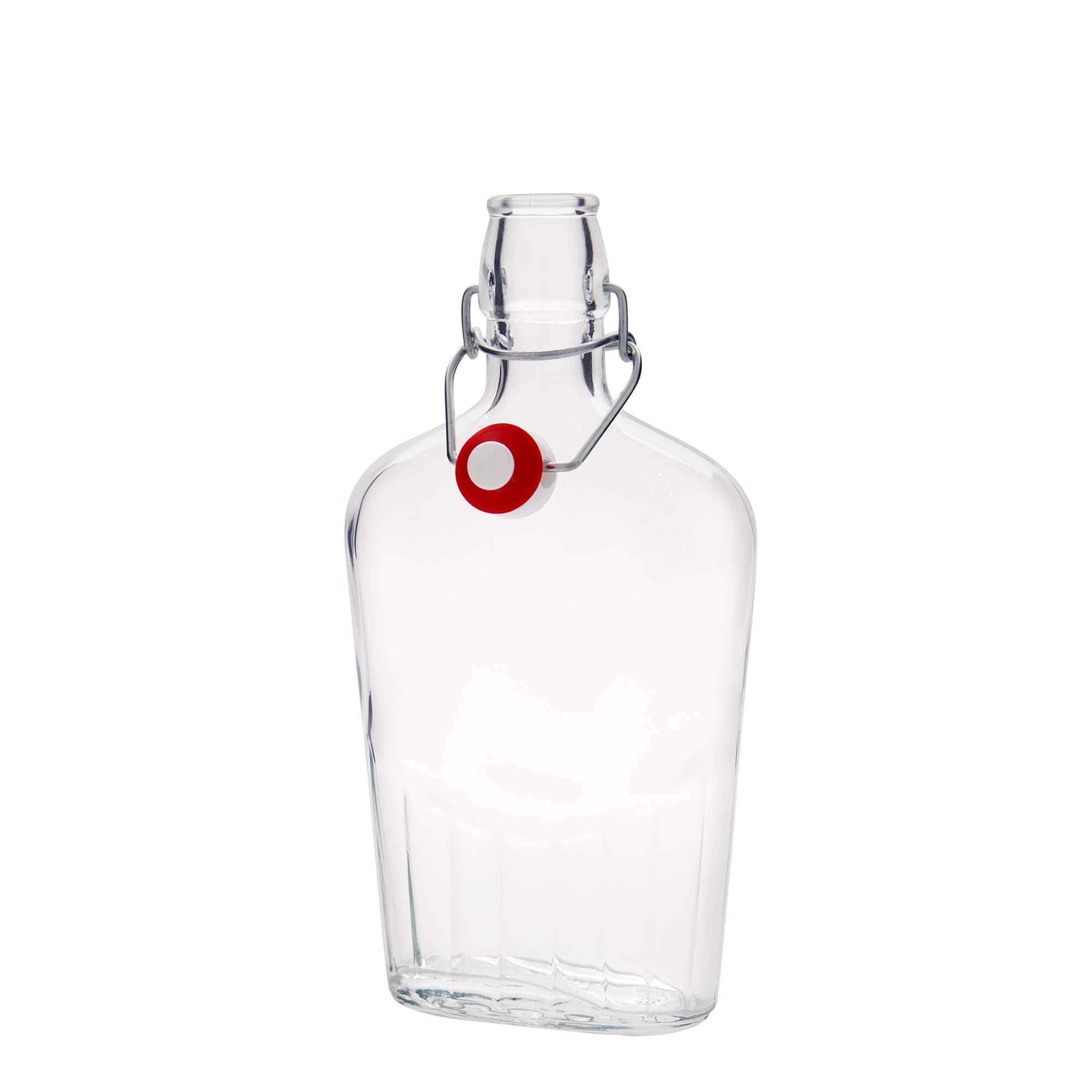 500 ml glass bottle 'Fiaschetta', oval, opening: swing top closure