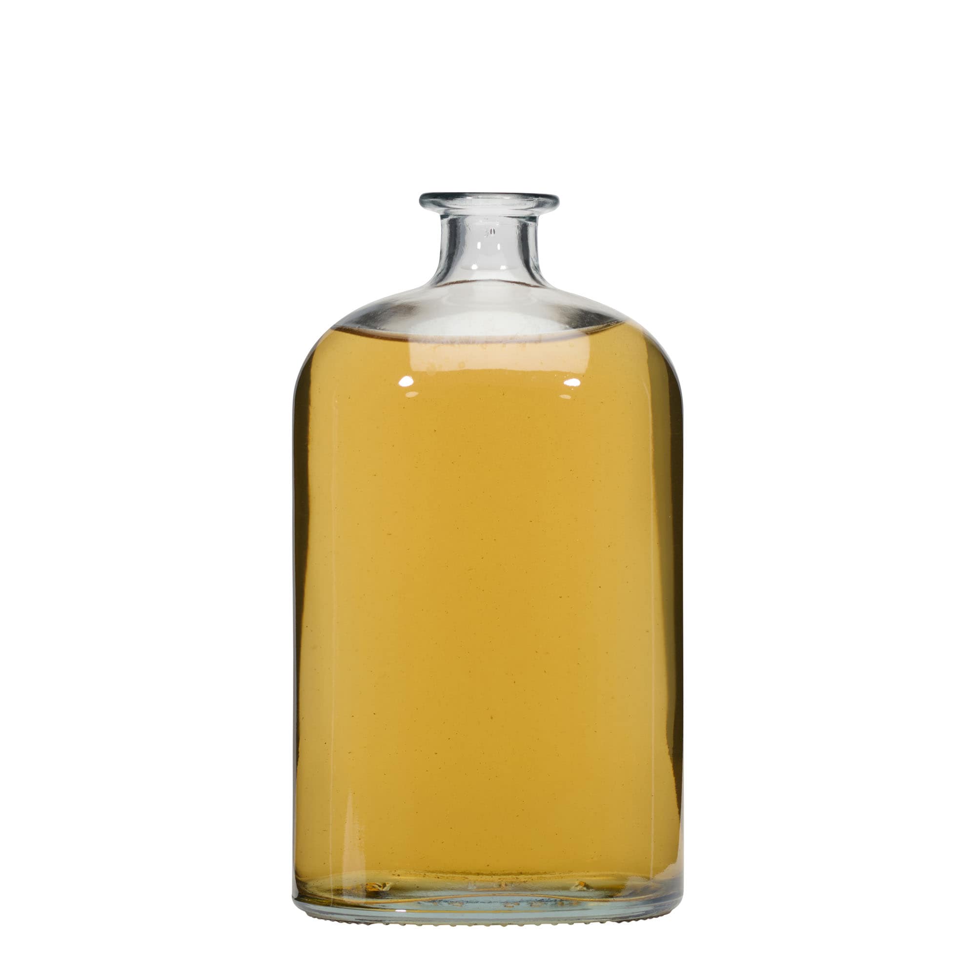 1,000 ml glass bottle 'Dundee', oval, opening: cork