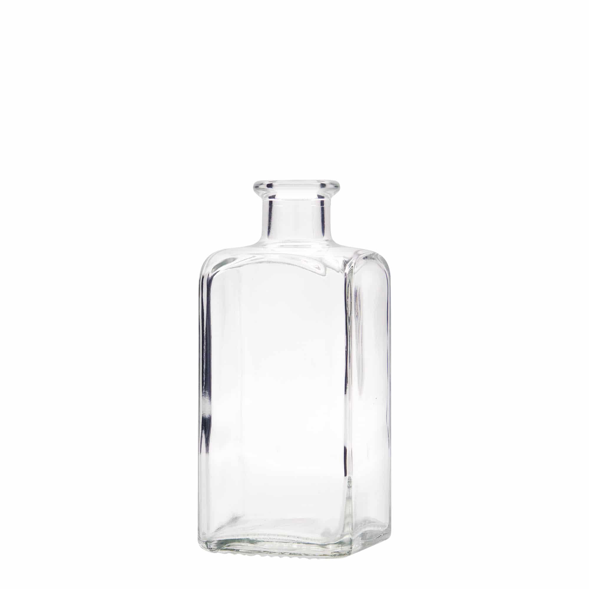 250 ml glass apothecary bottle Carré, square, closure: cork