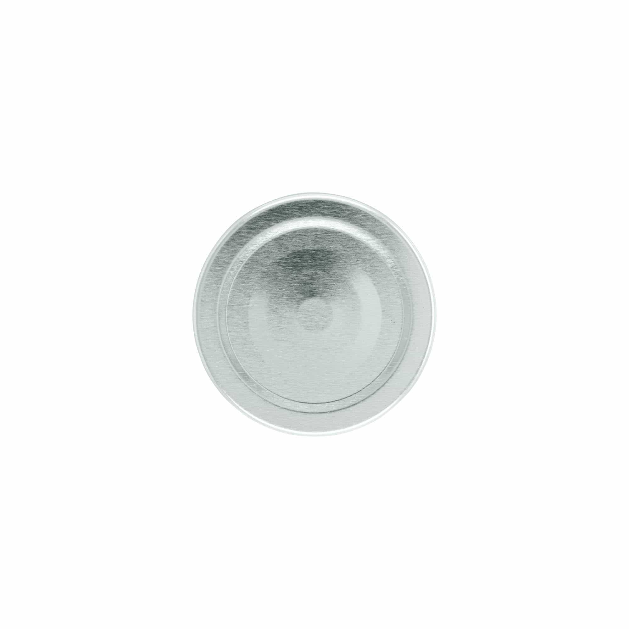 Deep twist-off cap, tinplate, silver, for opening: Deep-TO 58 Deep twist-off cap, tinplate, silver, for opening: Deep-TO 58