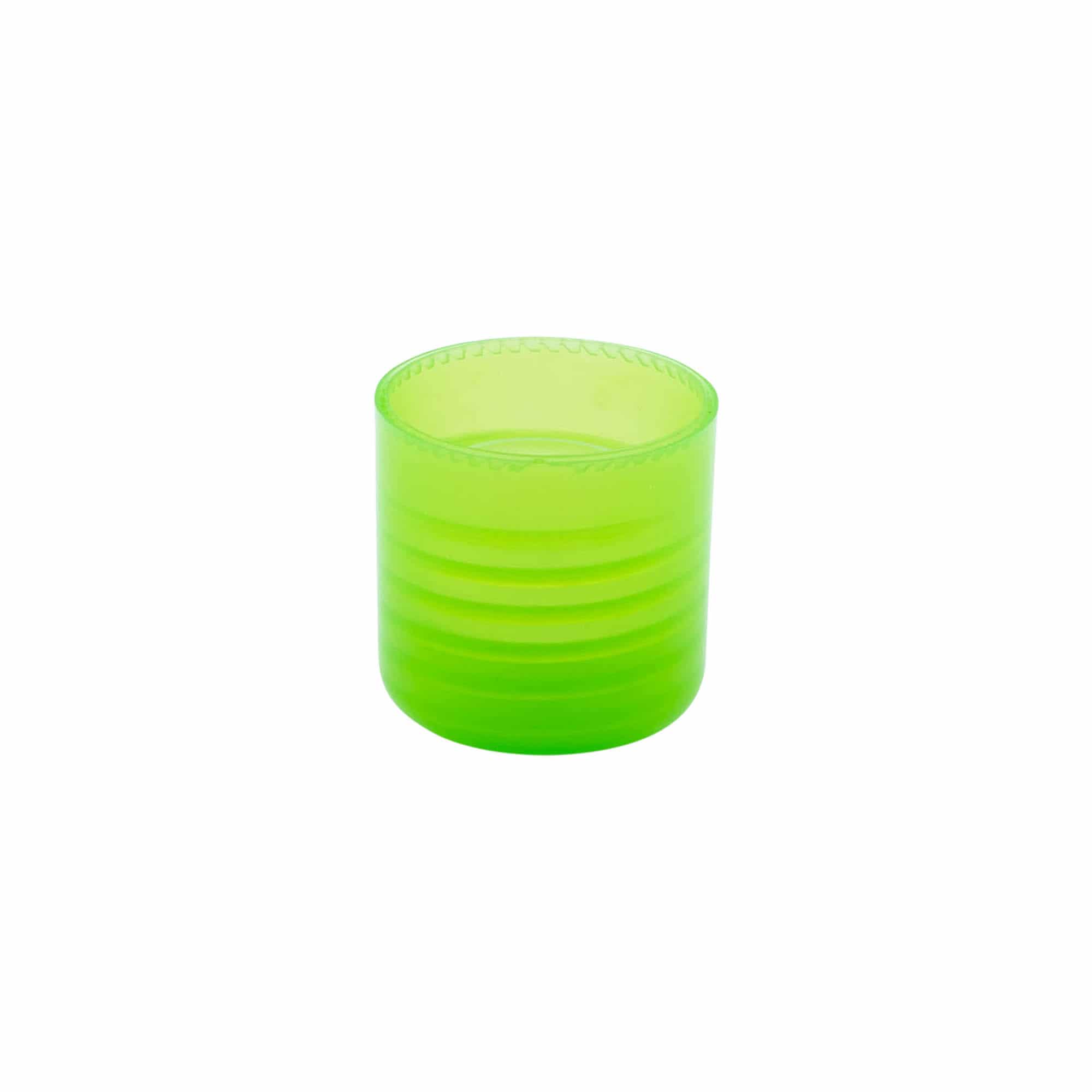 Screw cap with syringe insert, PP plastic, green, for opening: 24/410